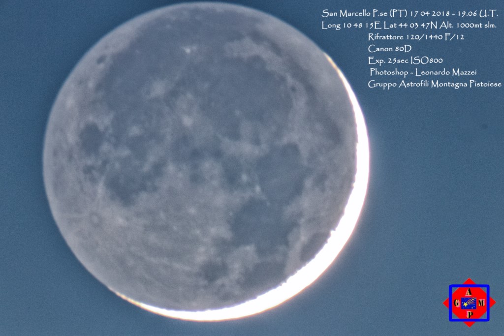 Moon Cinerea or "Earthshine" Moon