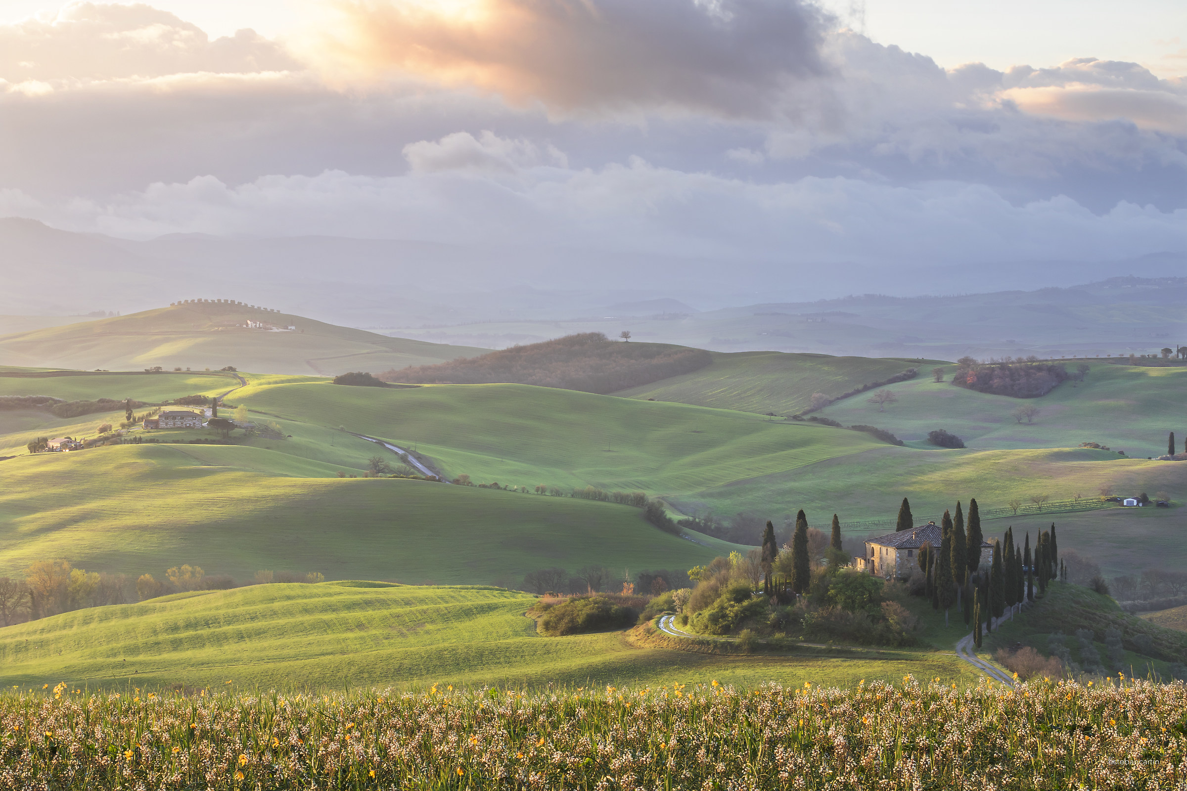 Dawn in Val d'Orcia