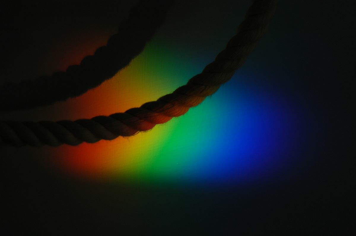 a rainbow in the dark