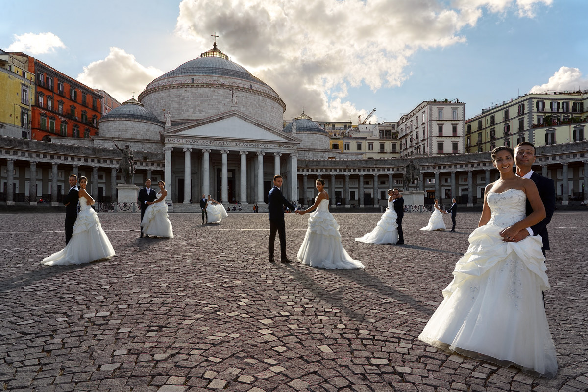 Sposi in Piazza Plebiscito - Napoli 20170919