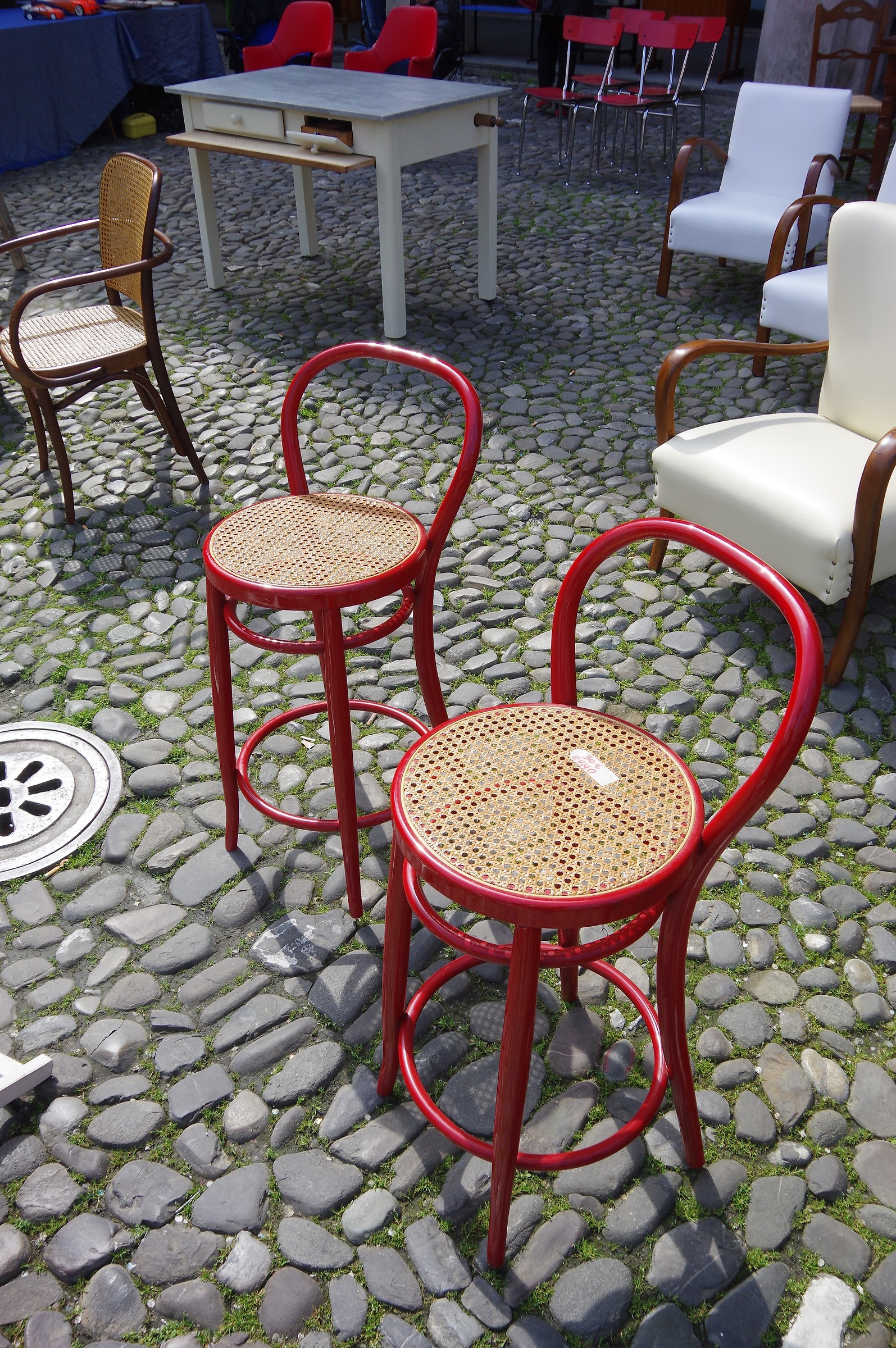 Oggetti d'antiquariato - sgabelli gemelli