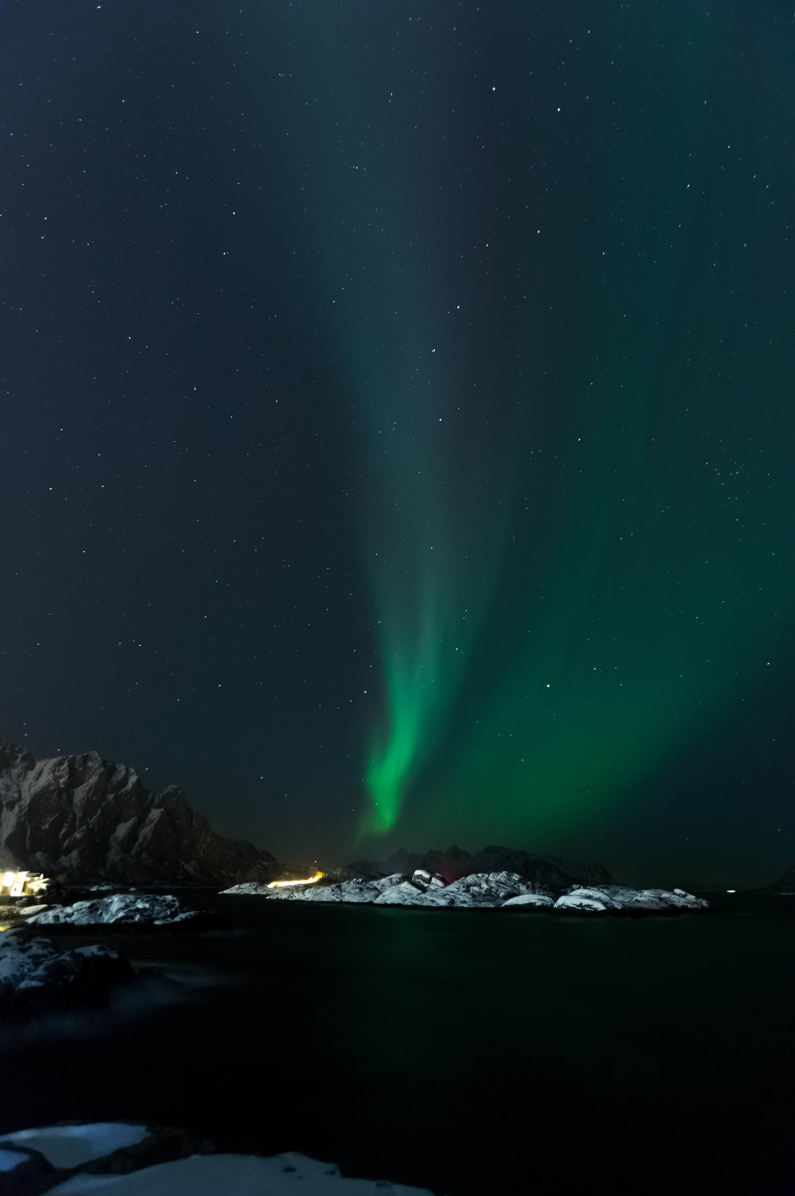Aurora over the ocean