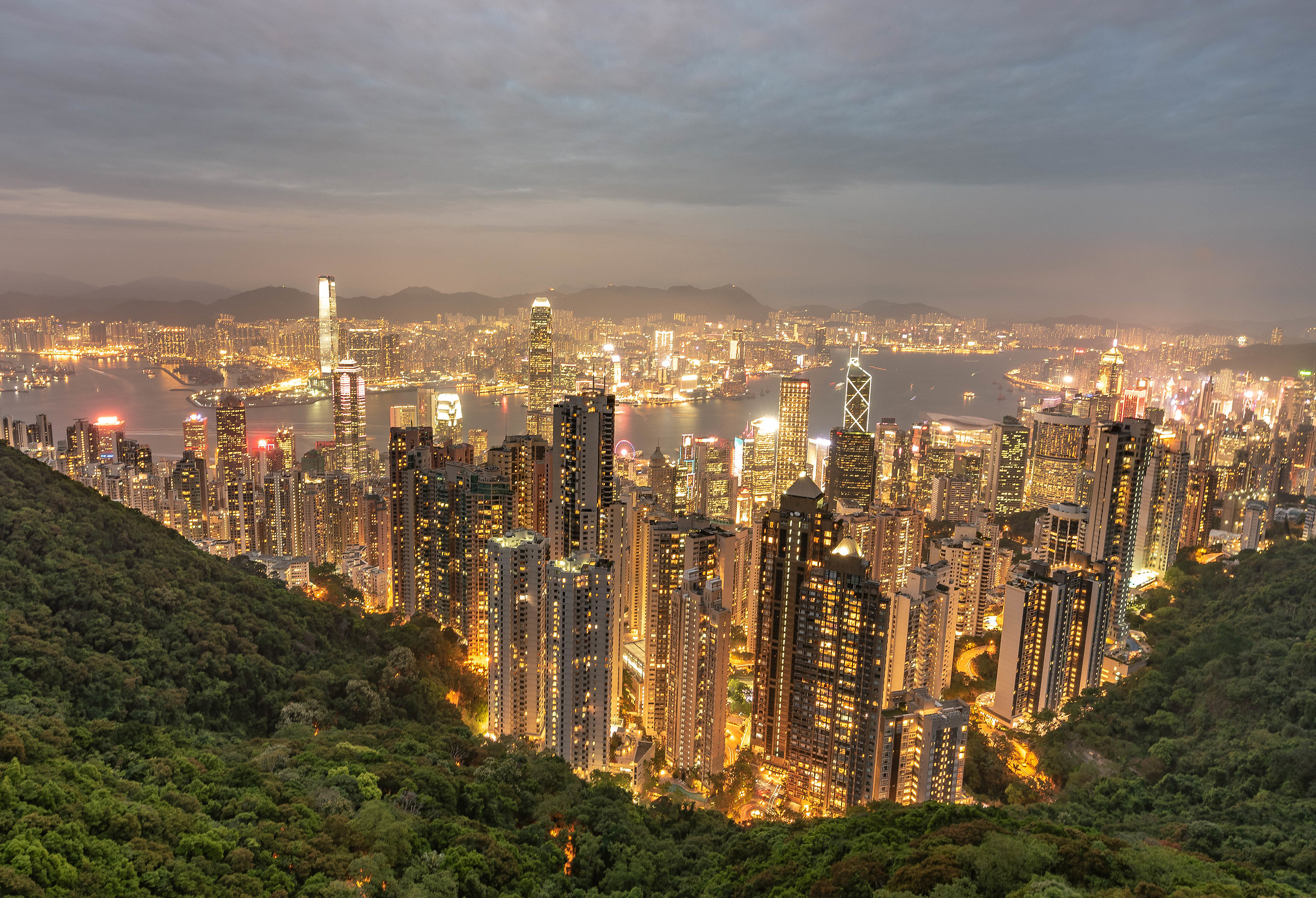 Hong The Peak at sunset