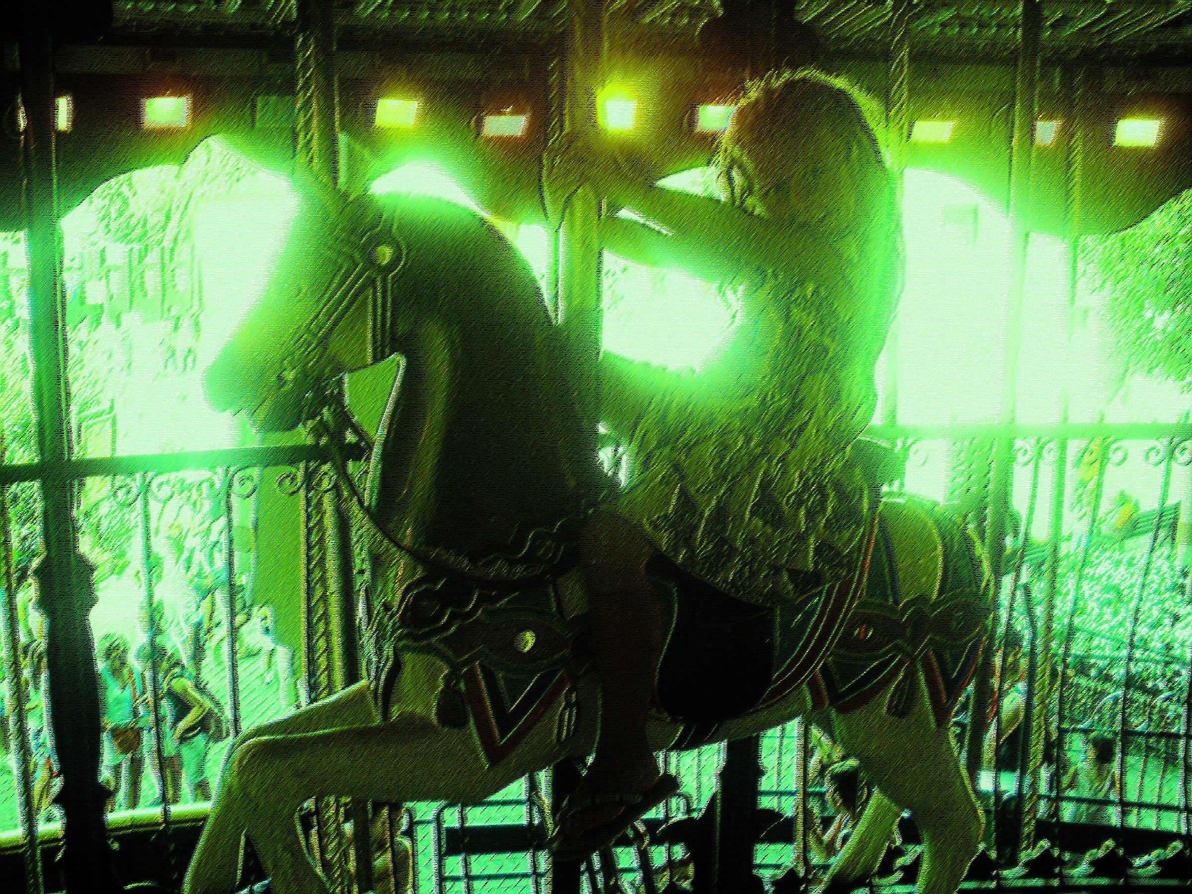 Carousel-green and black