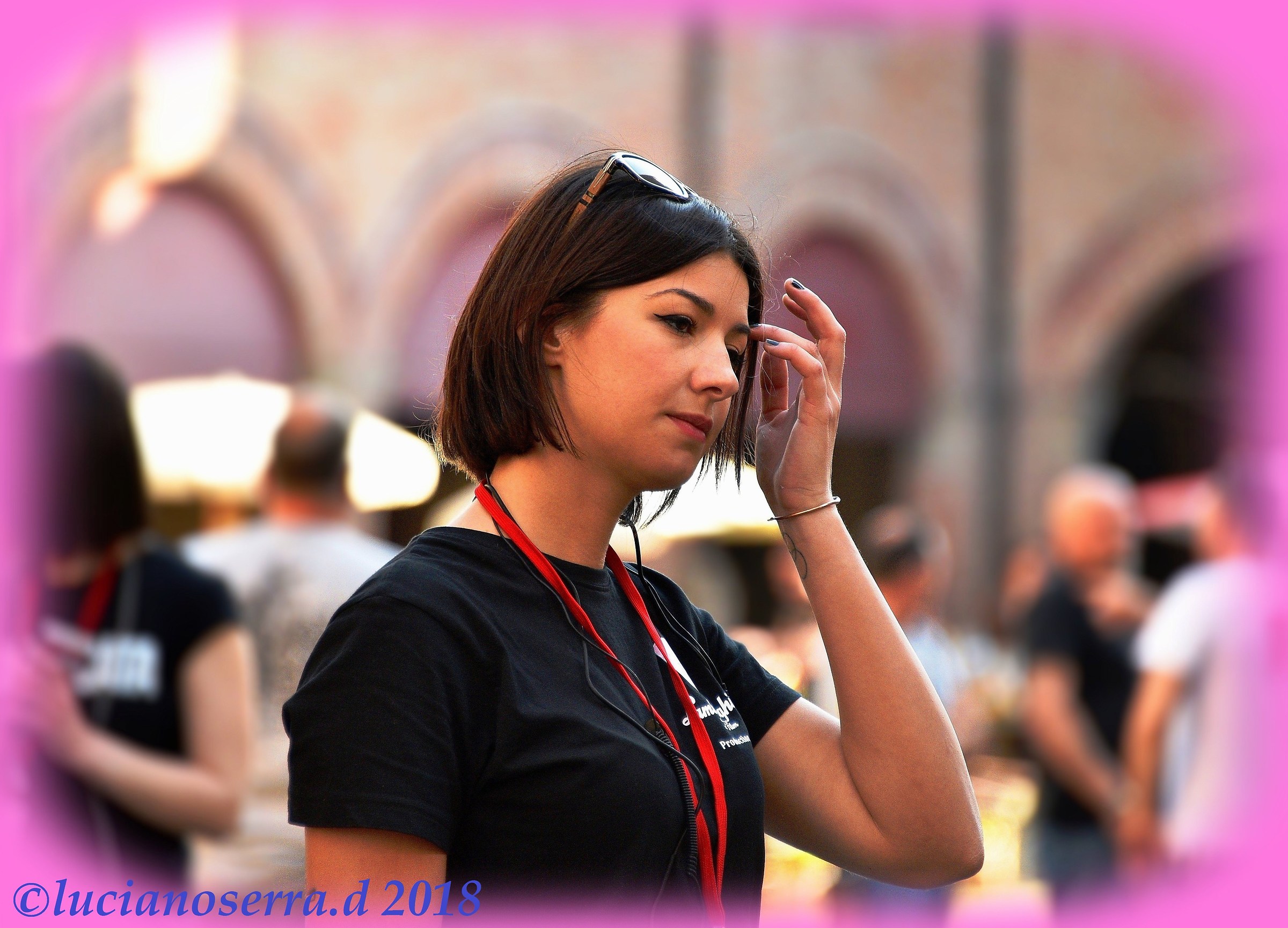 Ginevra Lamborghini sul set del film Lamborghini