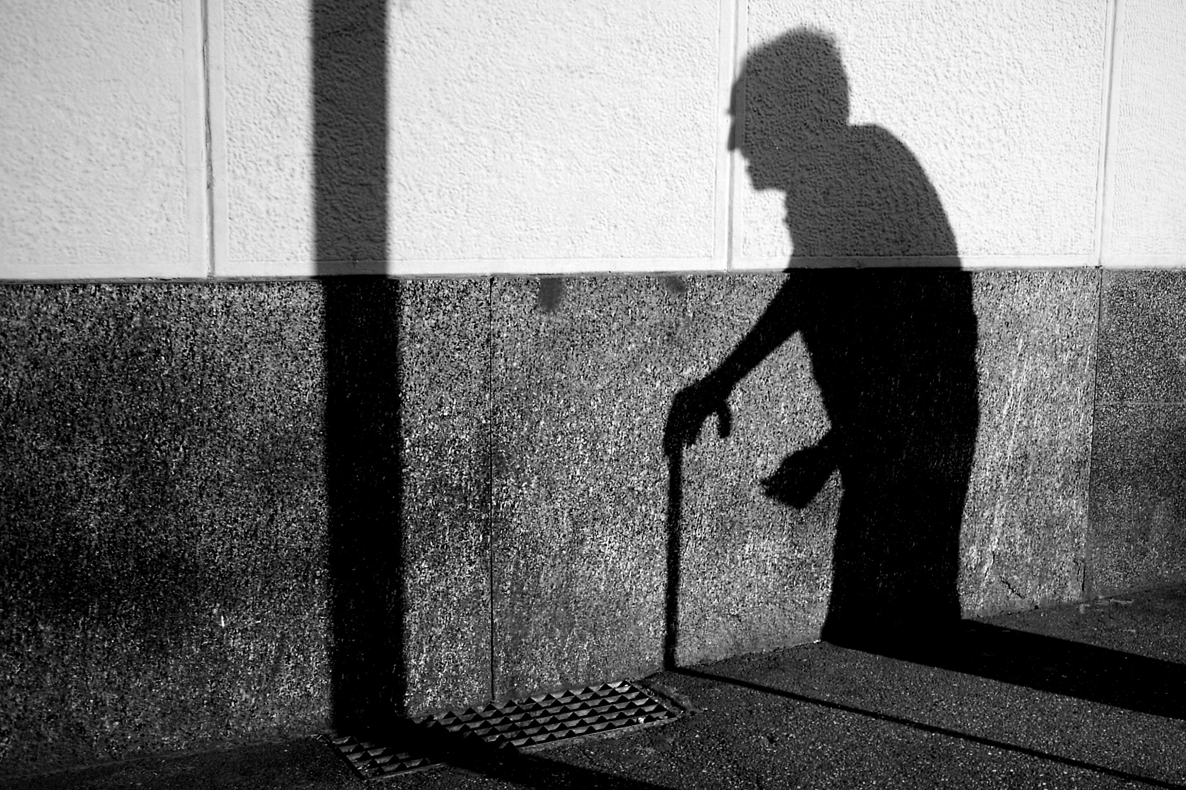 Old man with cane (loneliness)