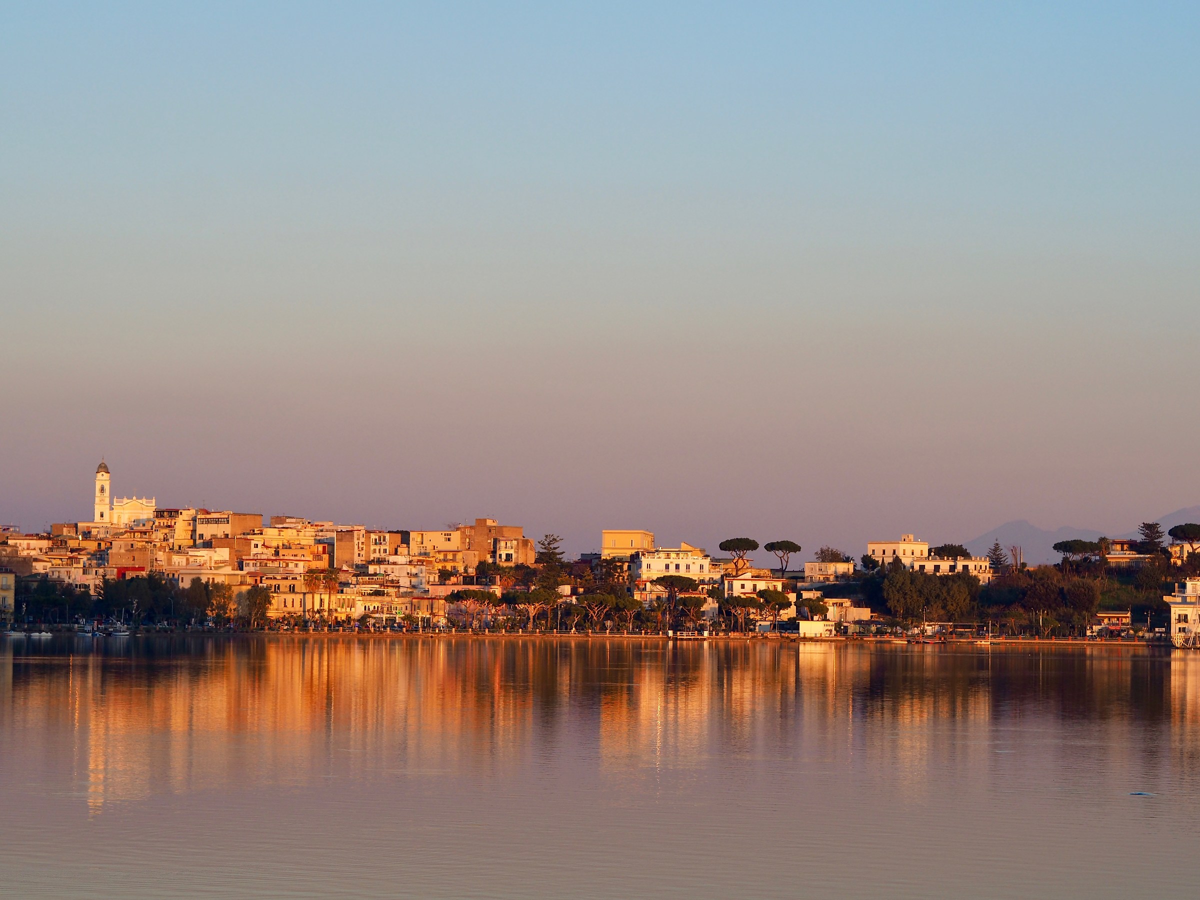 Bacoli is mirrored in the Lake Miseno