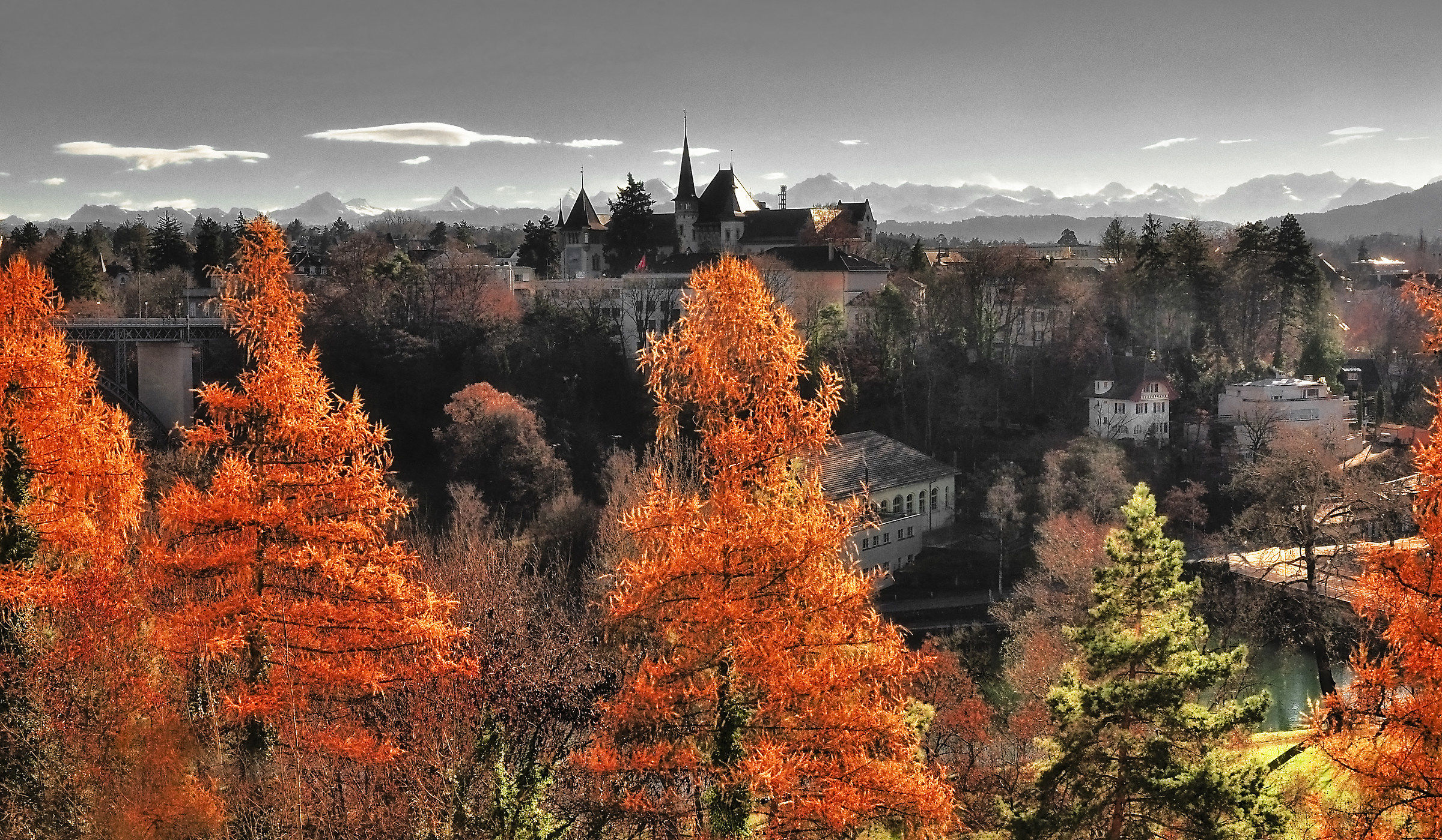 Autumn landscape in Bern