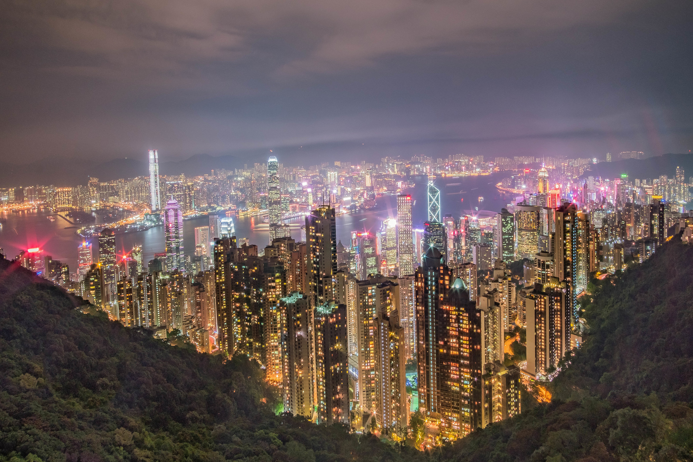 Hong Kong The Peak At Night