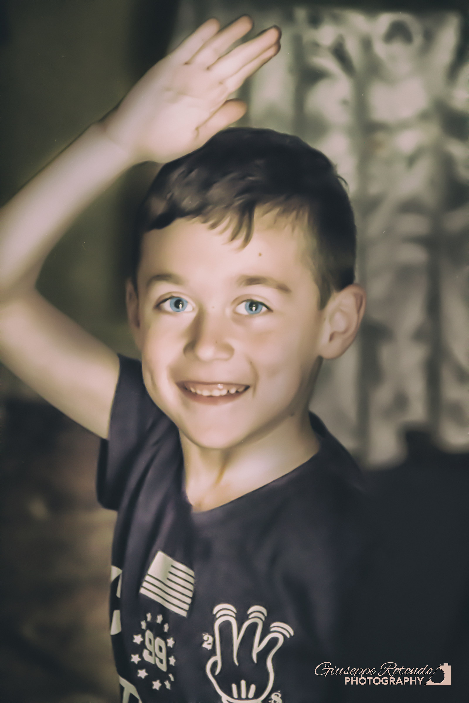 The joy of a little boy, in spite of the problems of life