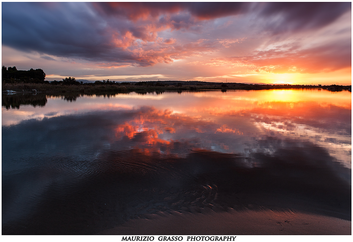 ...tramonto sulla foce del Simeto