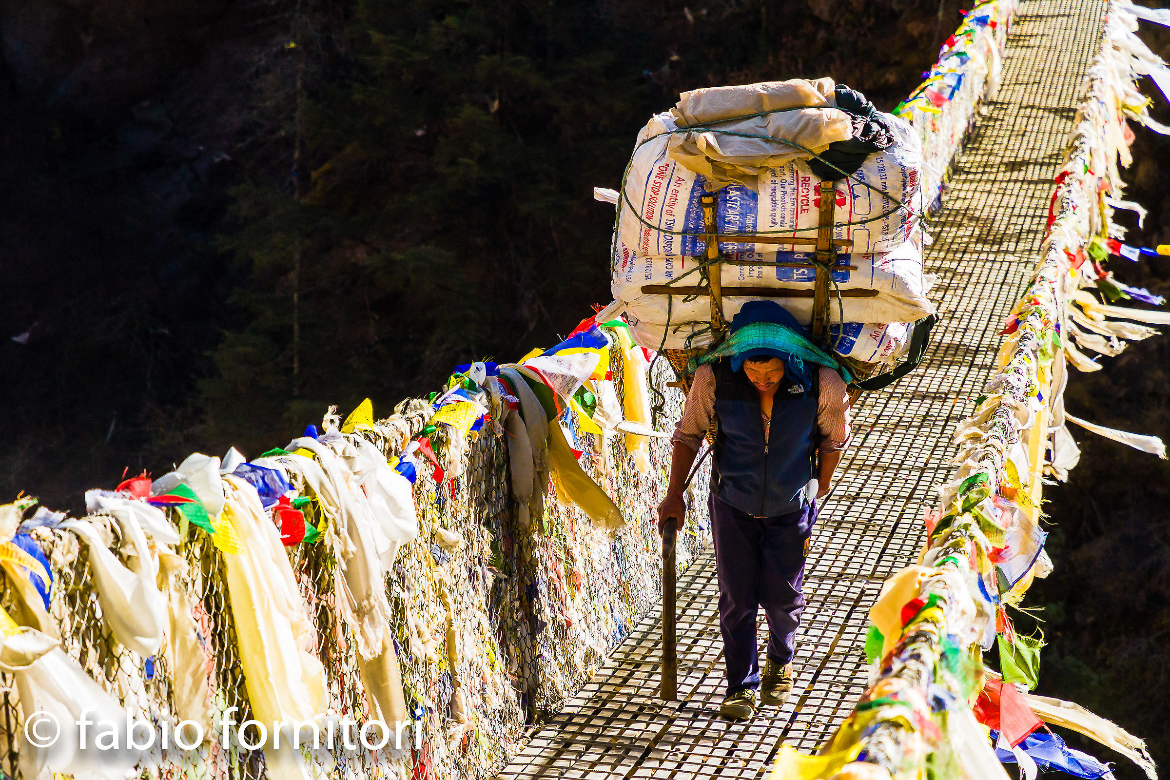 Namche Bazar Bridge Sagarmatha National Park Nepal 2017