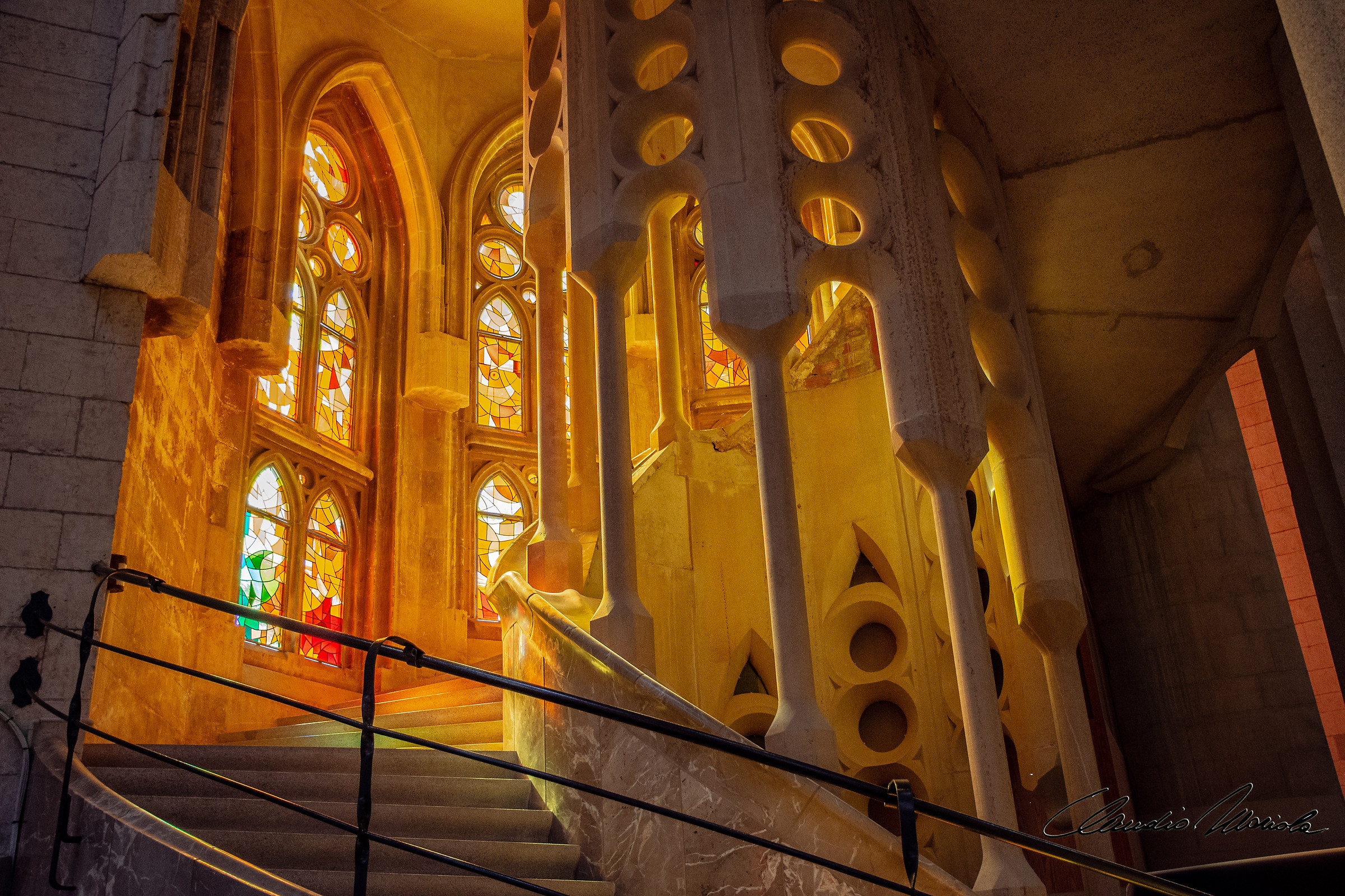 Scalinata, interno Sagrada Familia