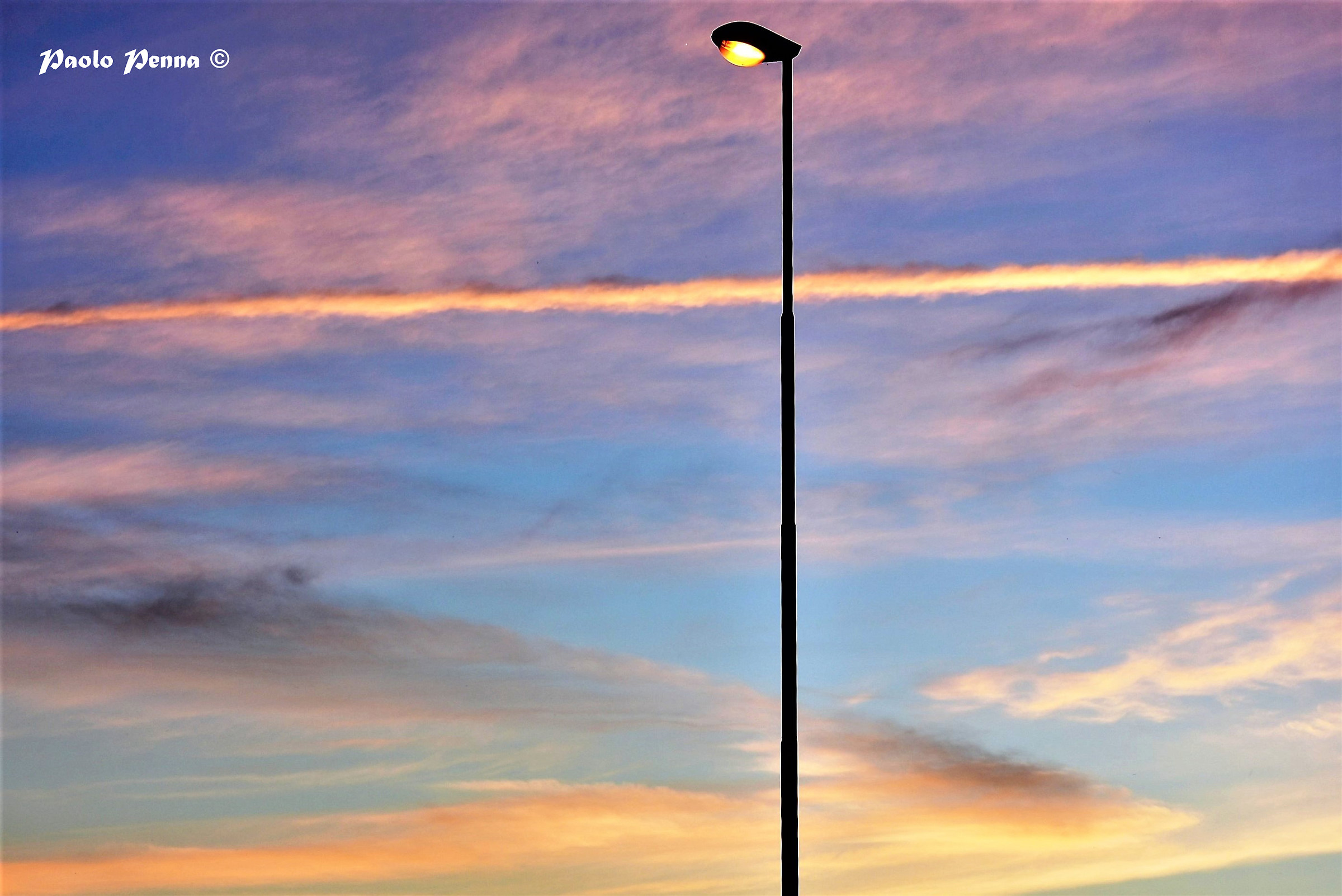 Streetlight at sunset