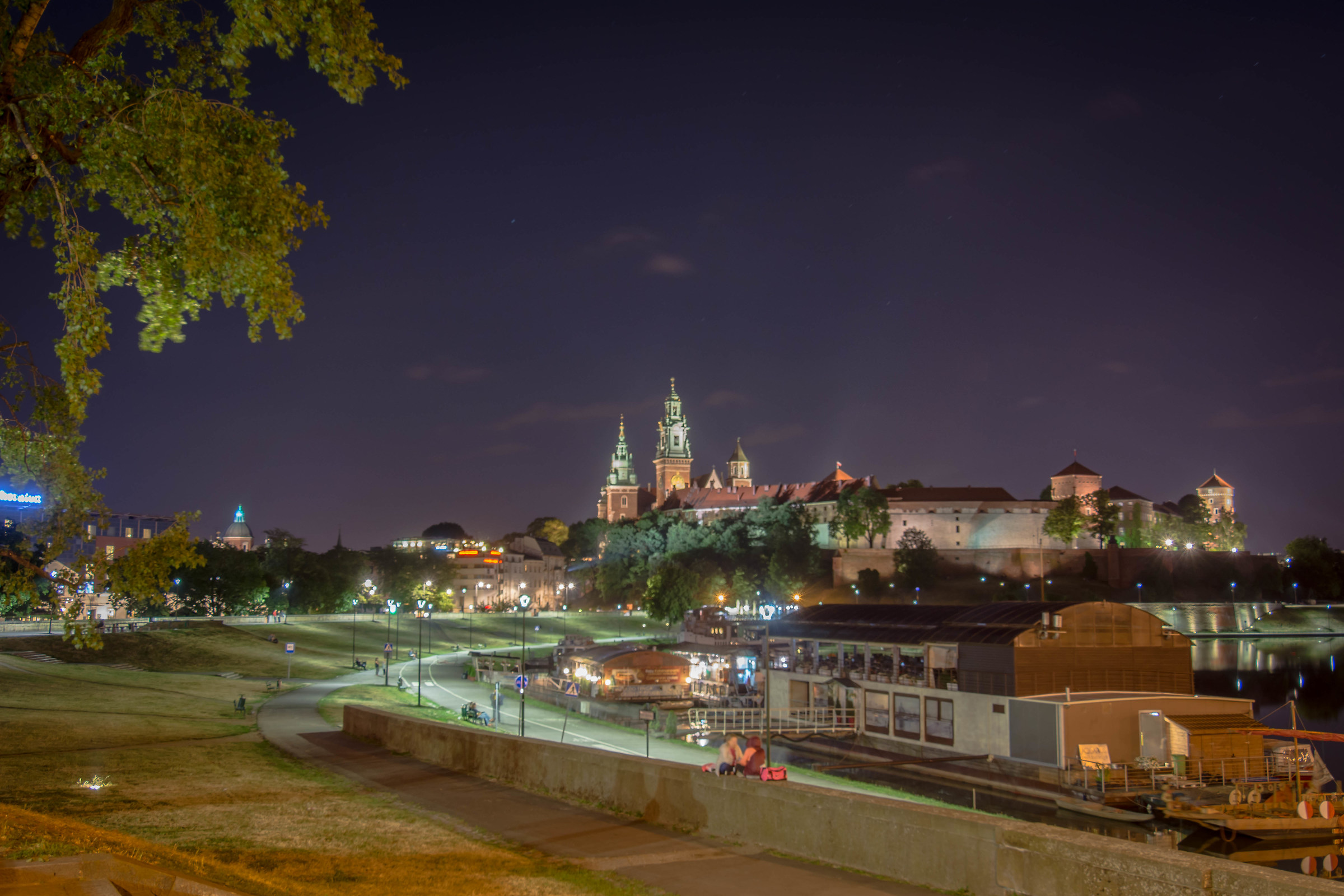Castello di Wawel in notturna