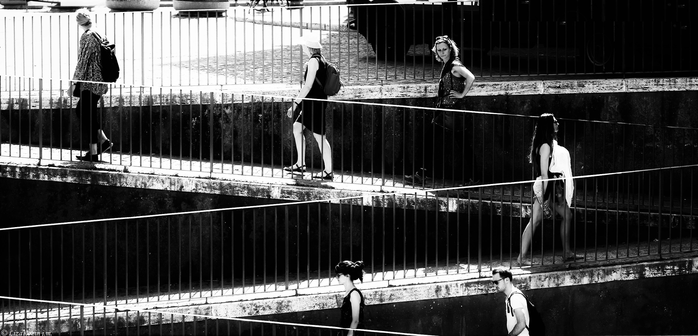 Uphill. The portico of Octavia