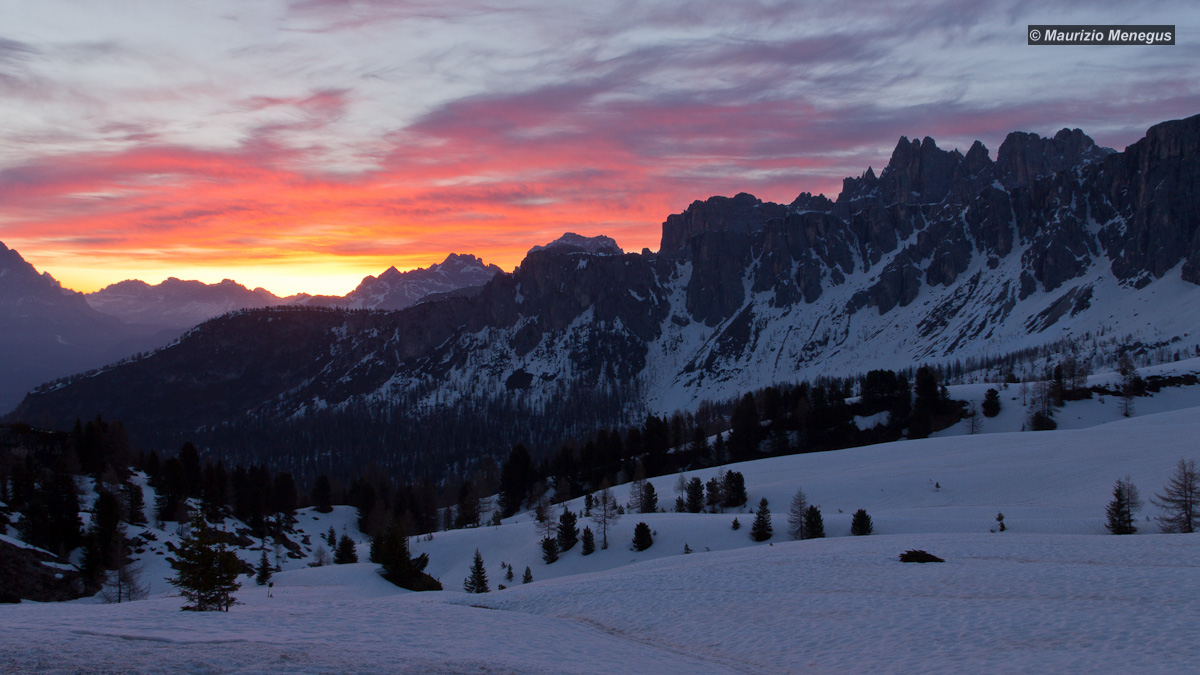 Fiery dawn to Giau pass 1