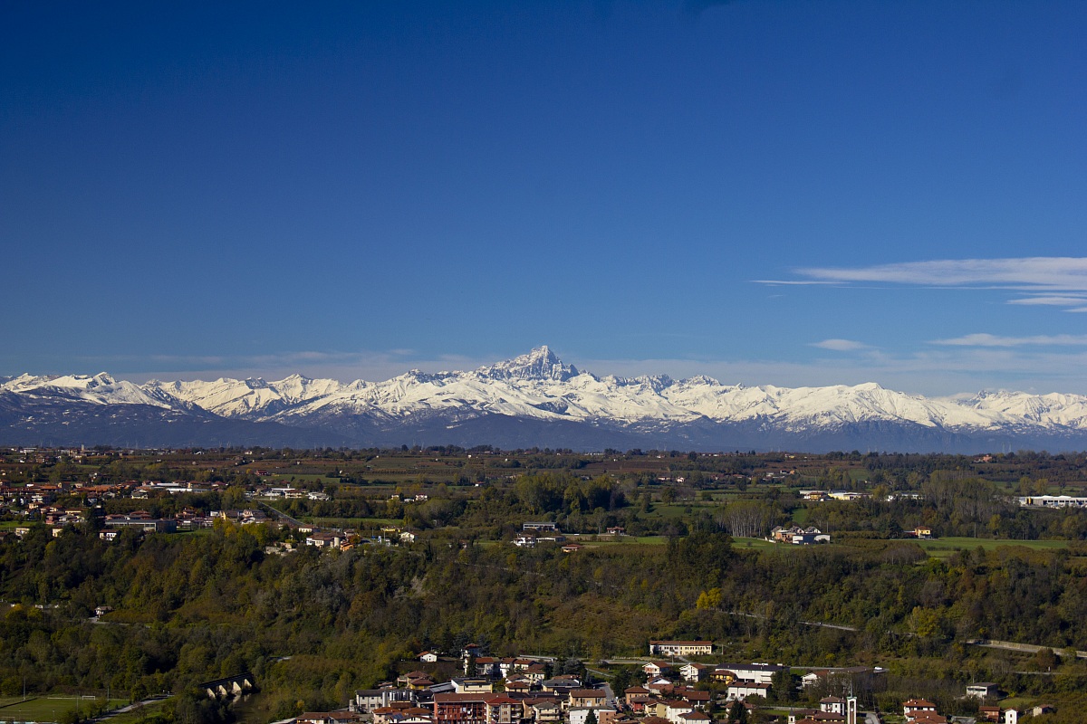 View of the Langhe monviso