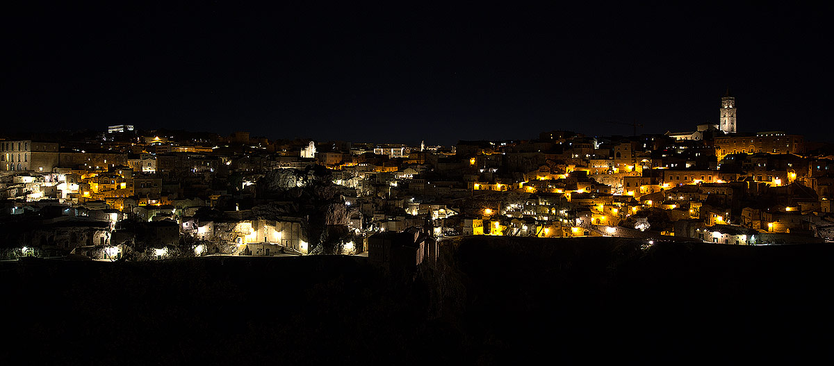 Night view of Matera