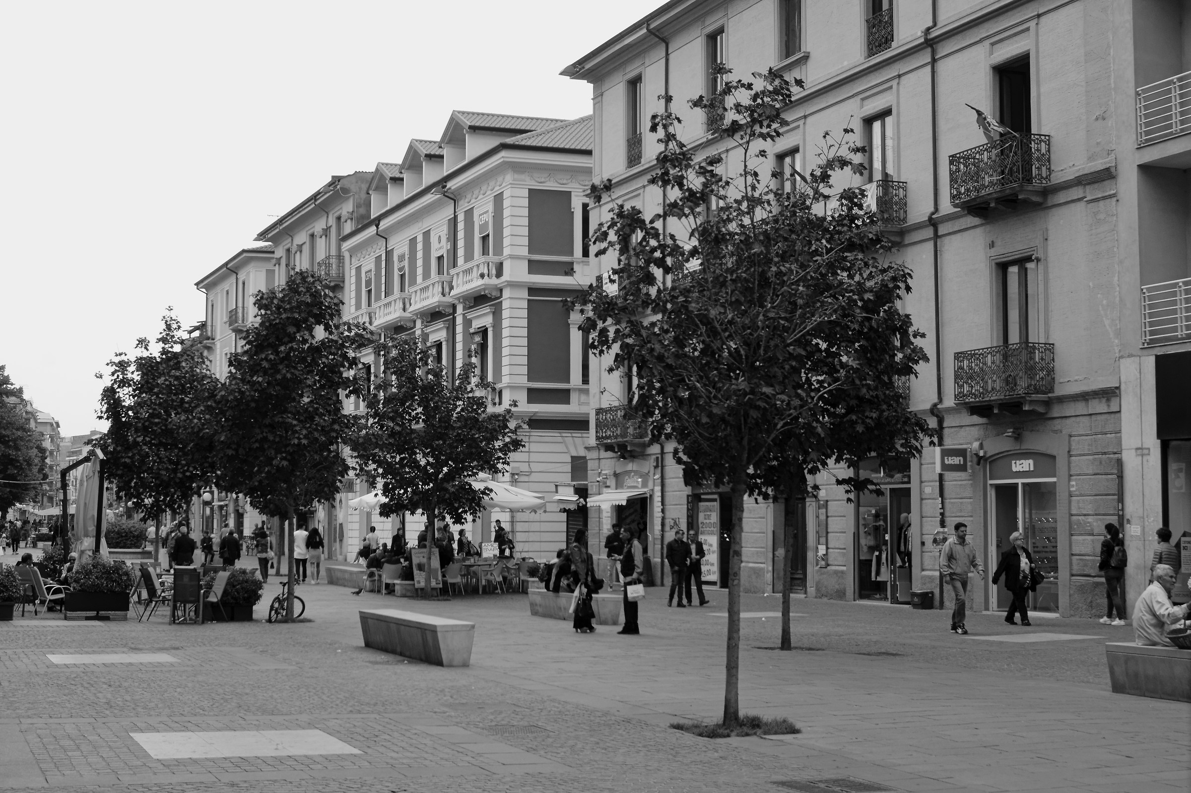 Foreshortening of Corso Mazzini (CS)