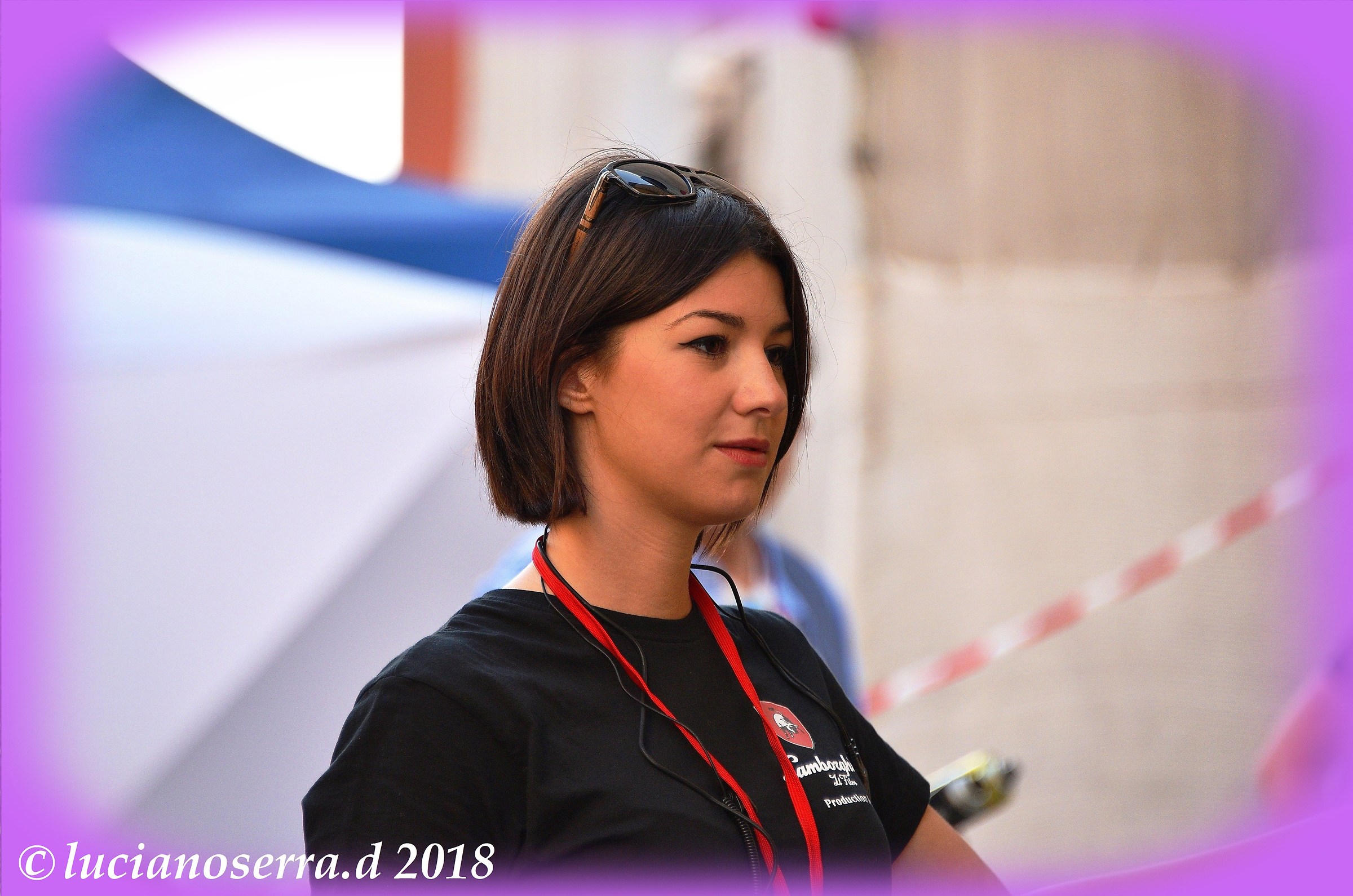 Ginevra Lamborghini sul set del film Lamborghini