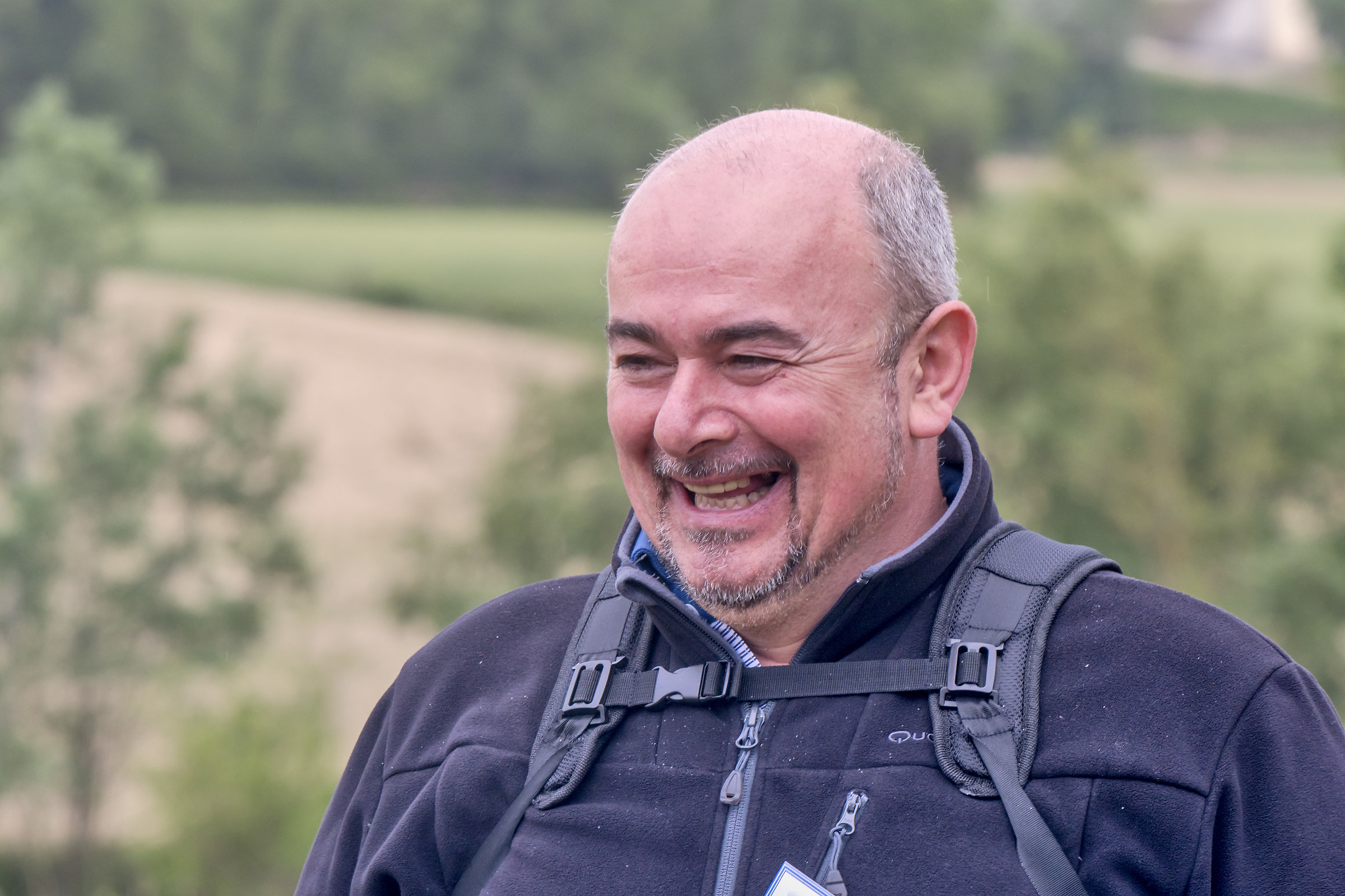 Gianni satisfaction after landing