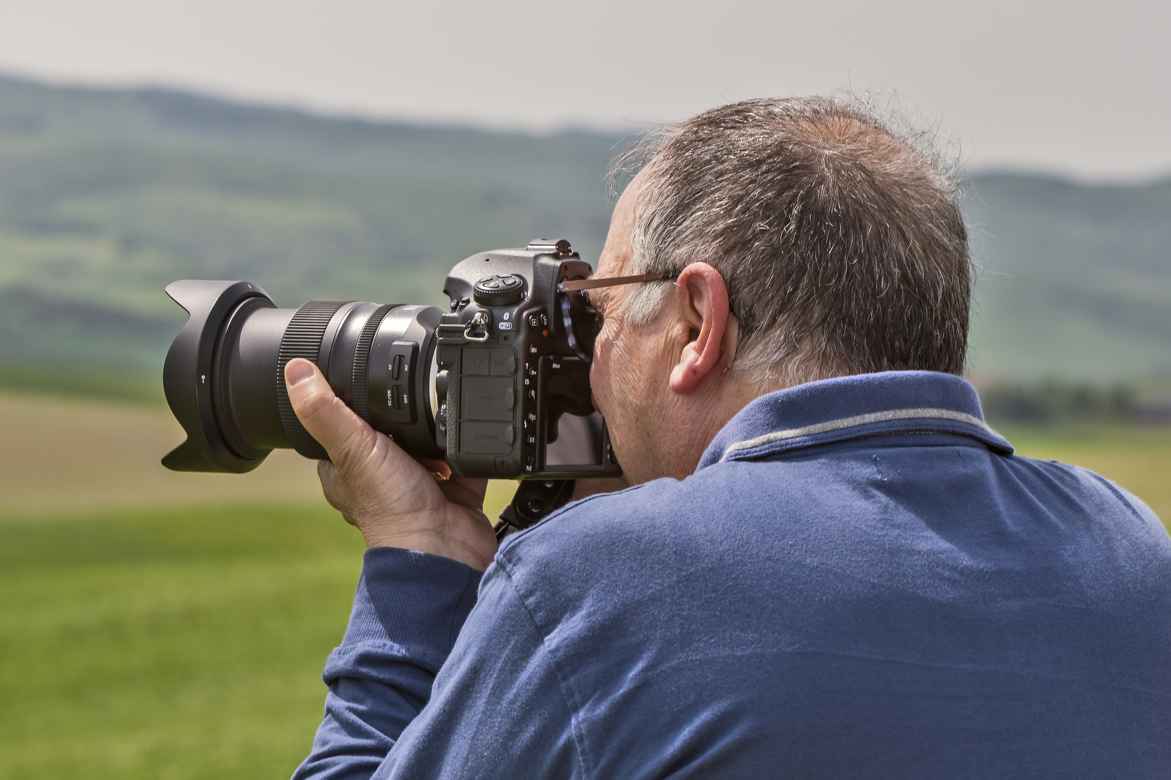 Maurizio pronto per lo scatto
