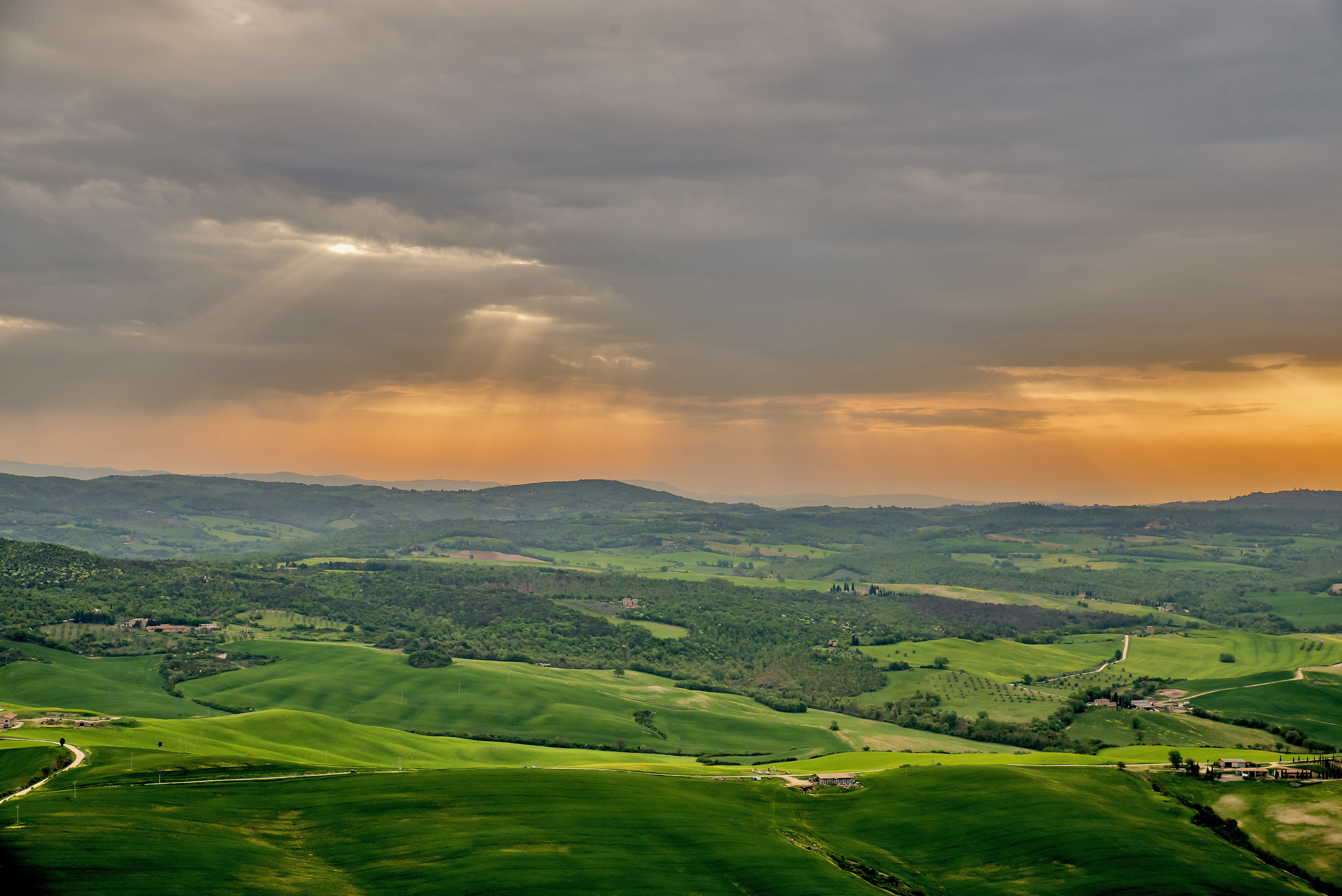 Sunrise view from the balloon