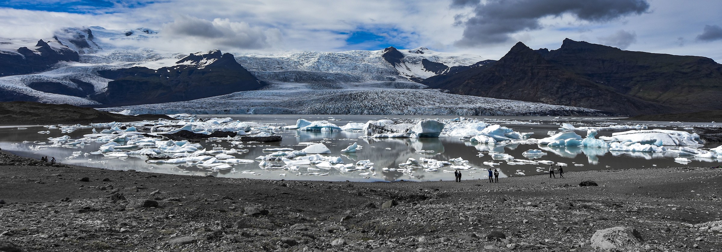 The end of a glacier