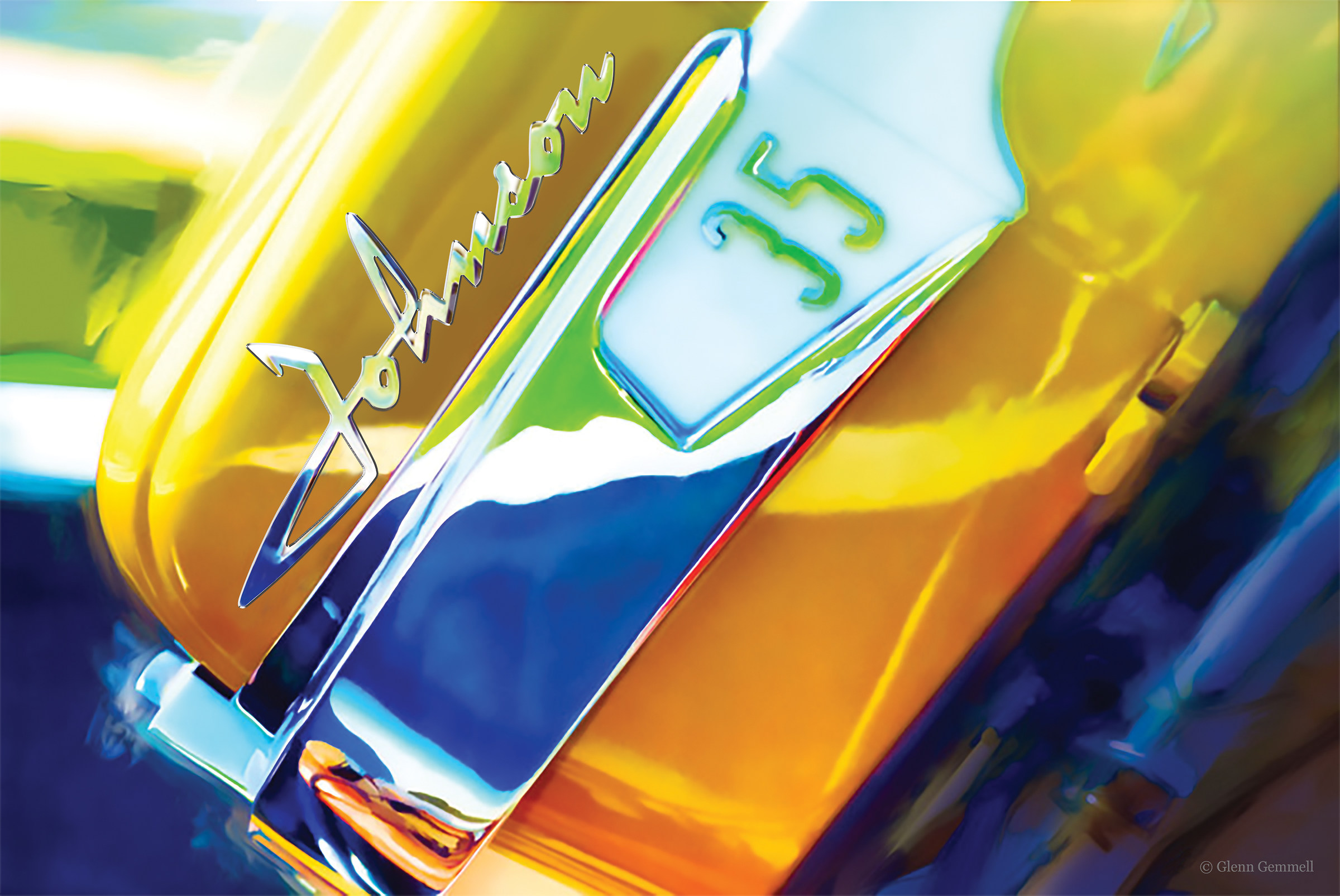 Vintage Johnson outboard speedboat motor