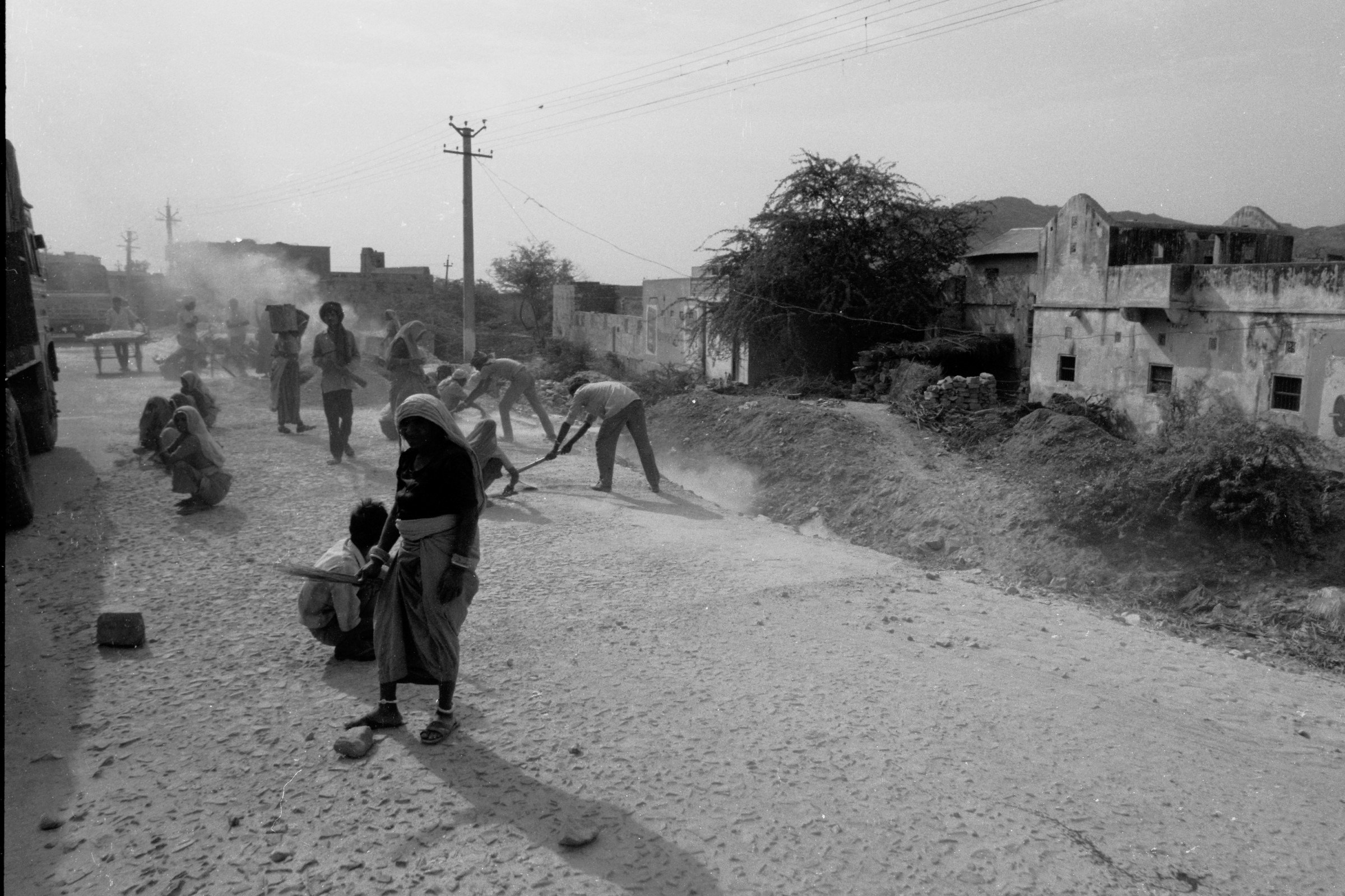 Women at Road 2 building