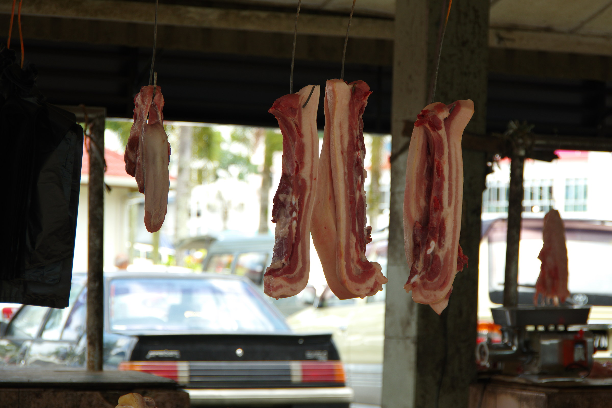 Butcher at the market