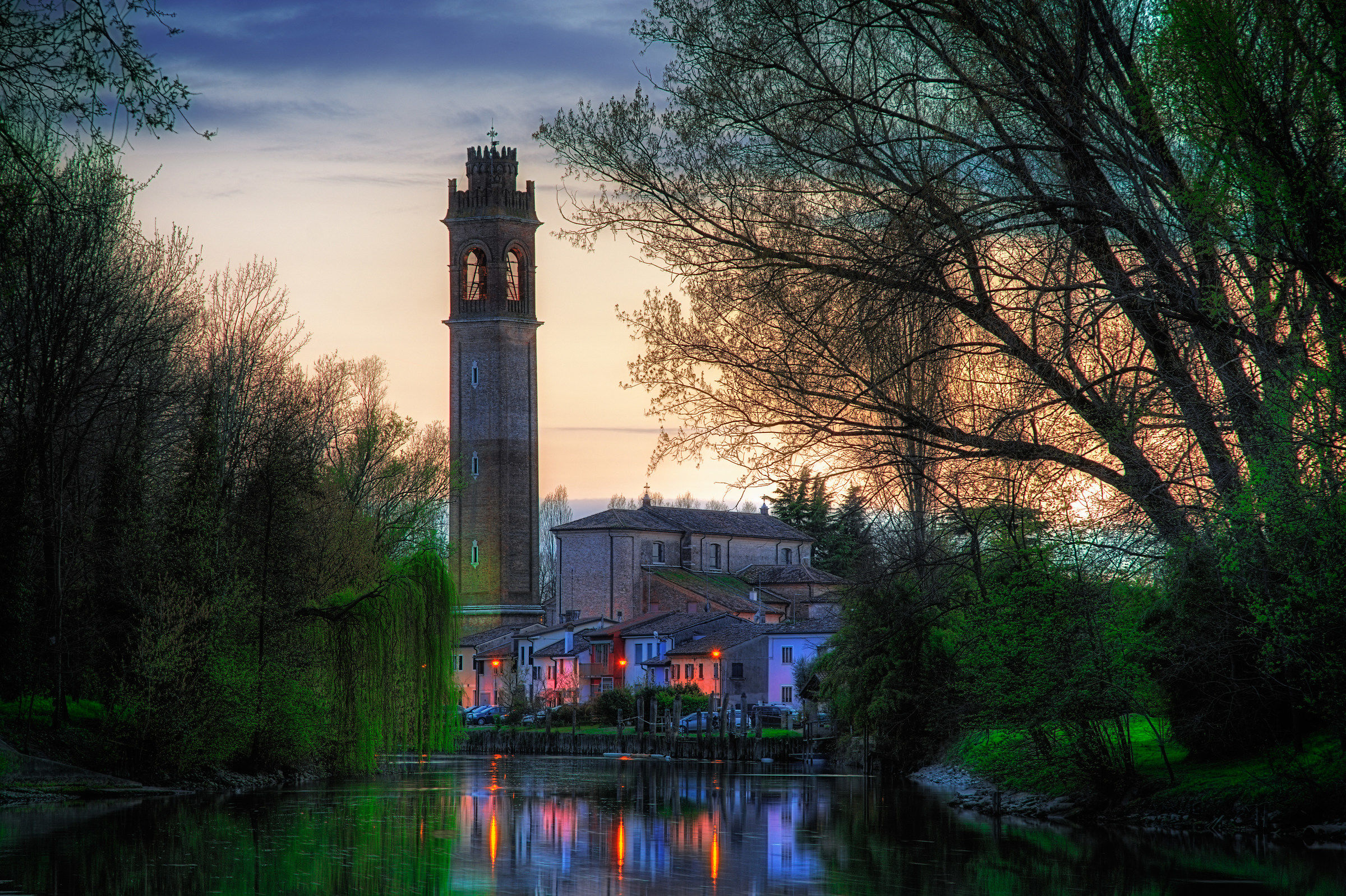 Casale sul Sile al tramonto