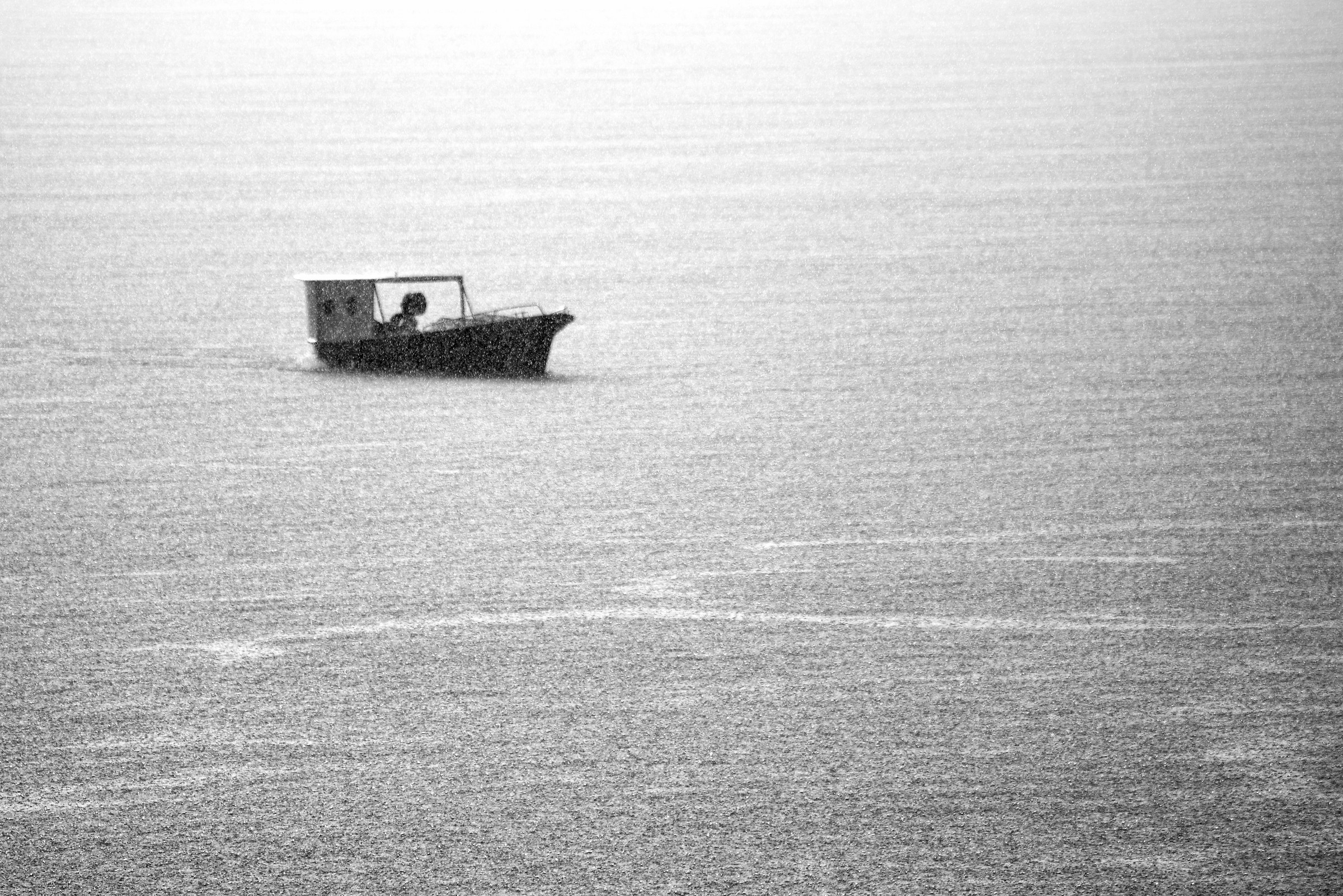 Pesca sotto il diluvio