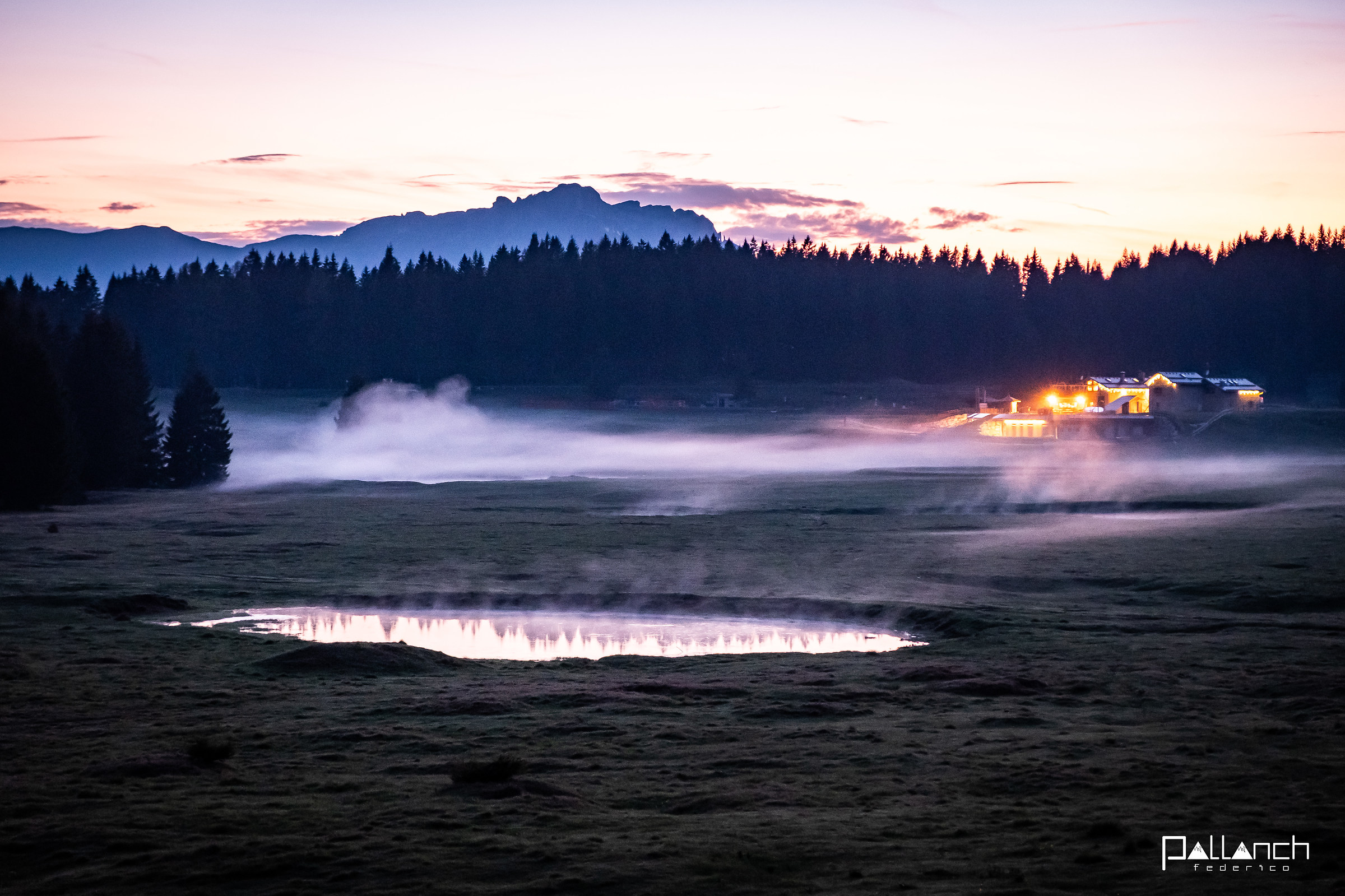 Sunset on the Malga Millegrobbe