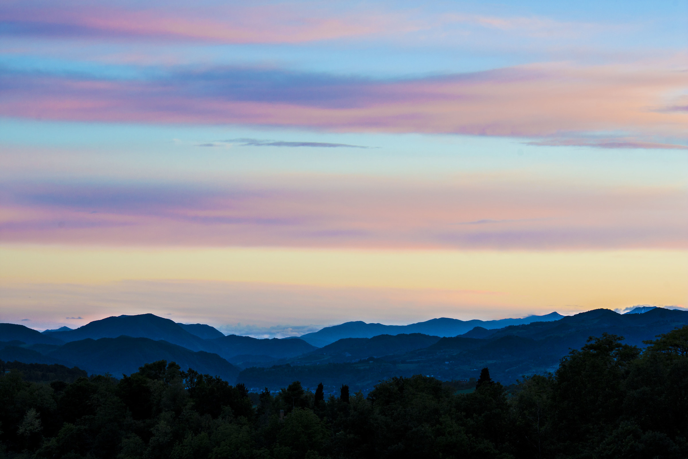 Sunset after thunderstorm