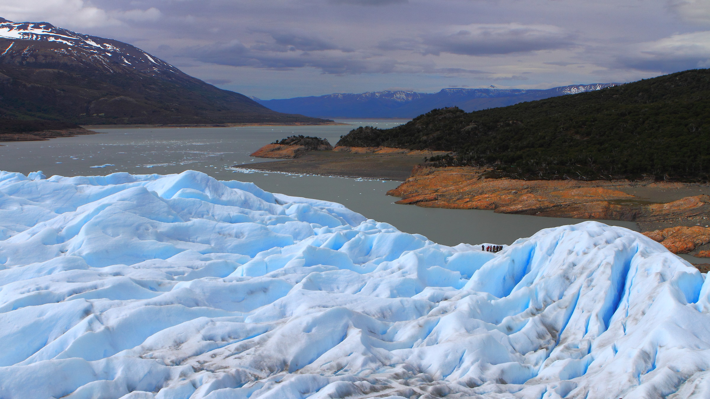 Vista del lago Argentino dal ghiacciaio Perito Moreno