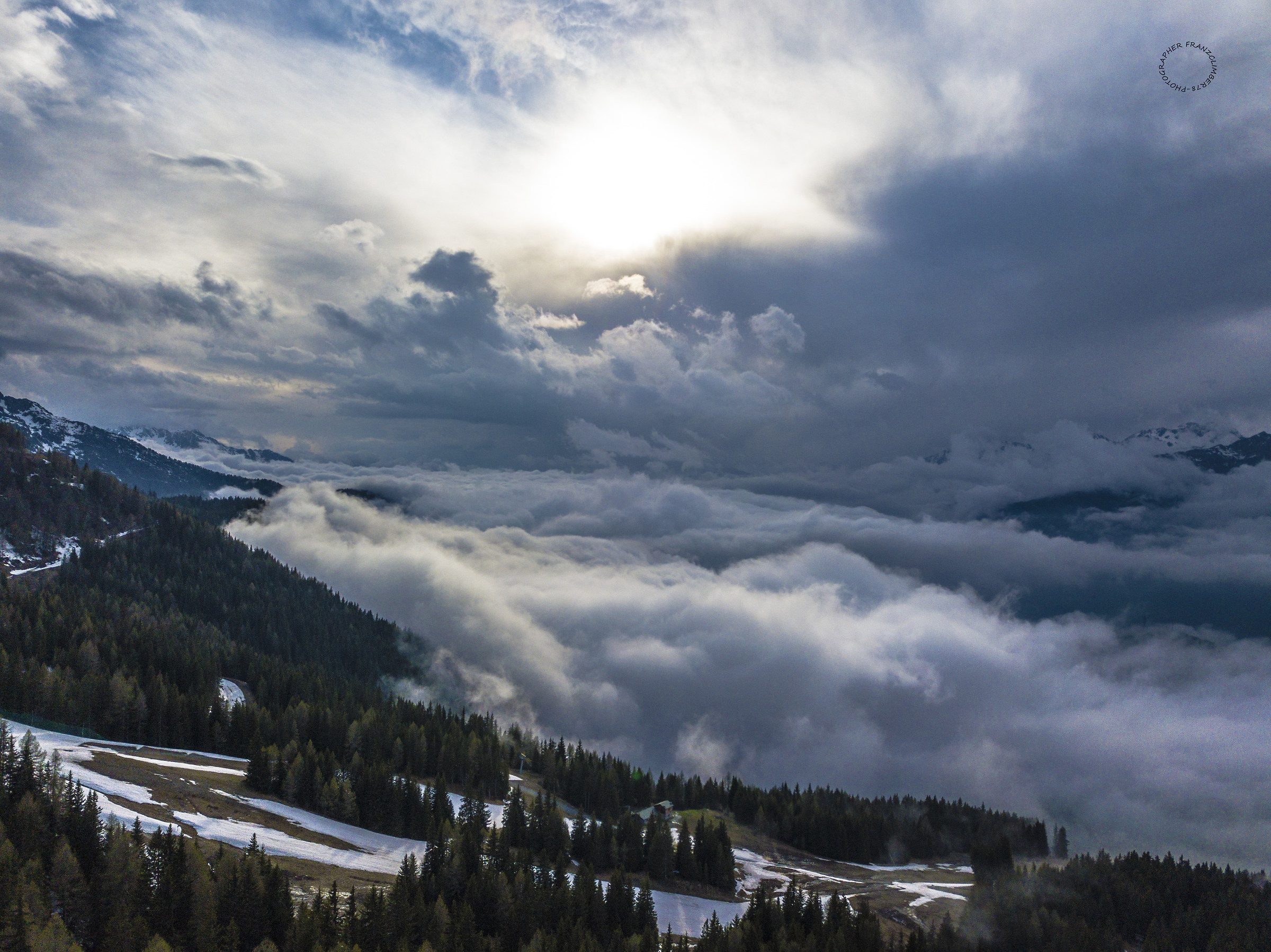 Sunset over the Clouds