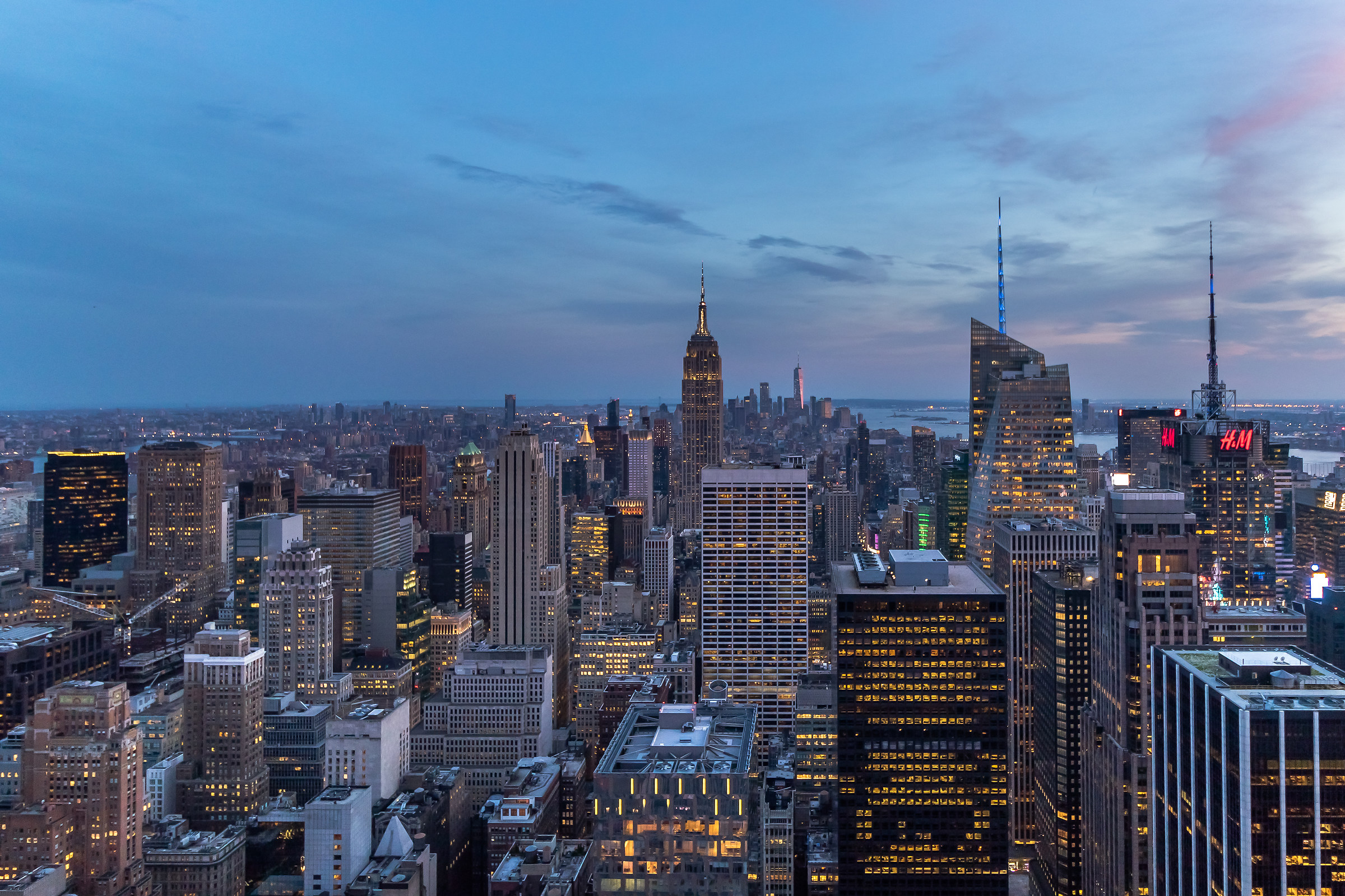 prime luci a Manhattan