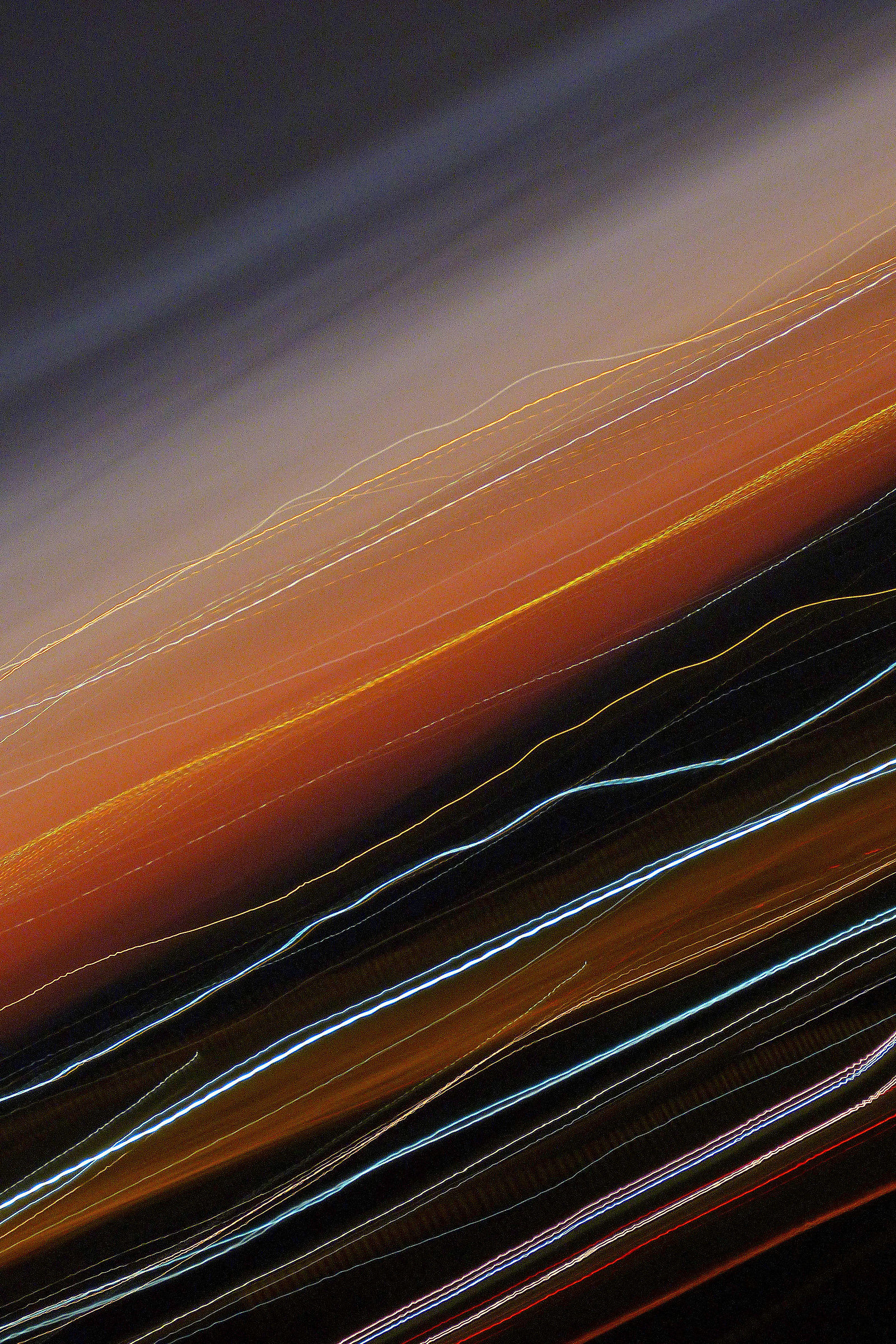 Sunset between lights and artificial colors 1