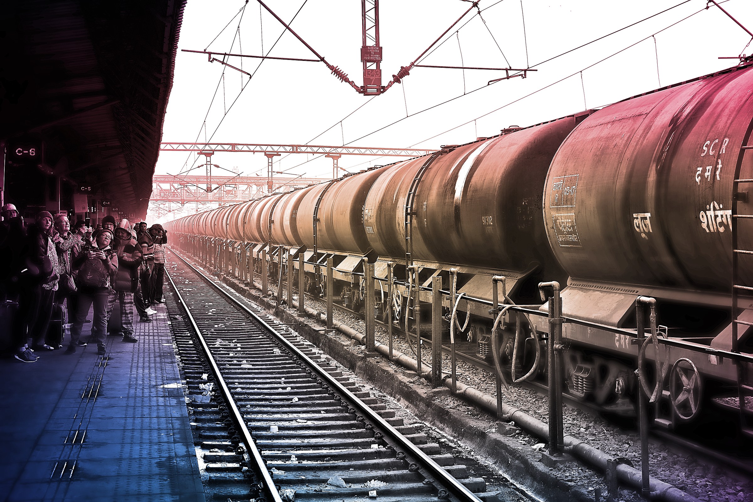 Lights in station after thunderstorm
