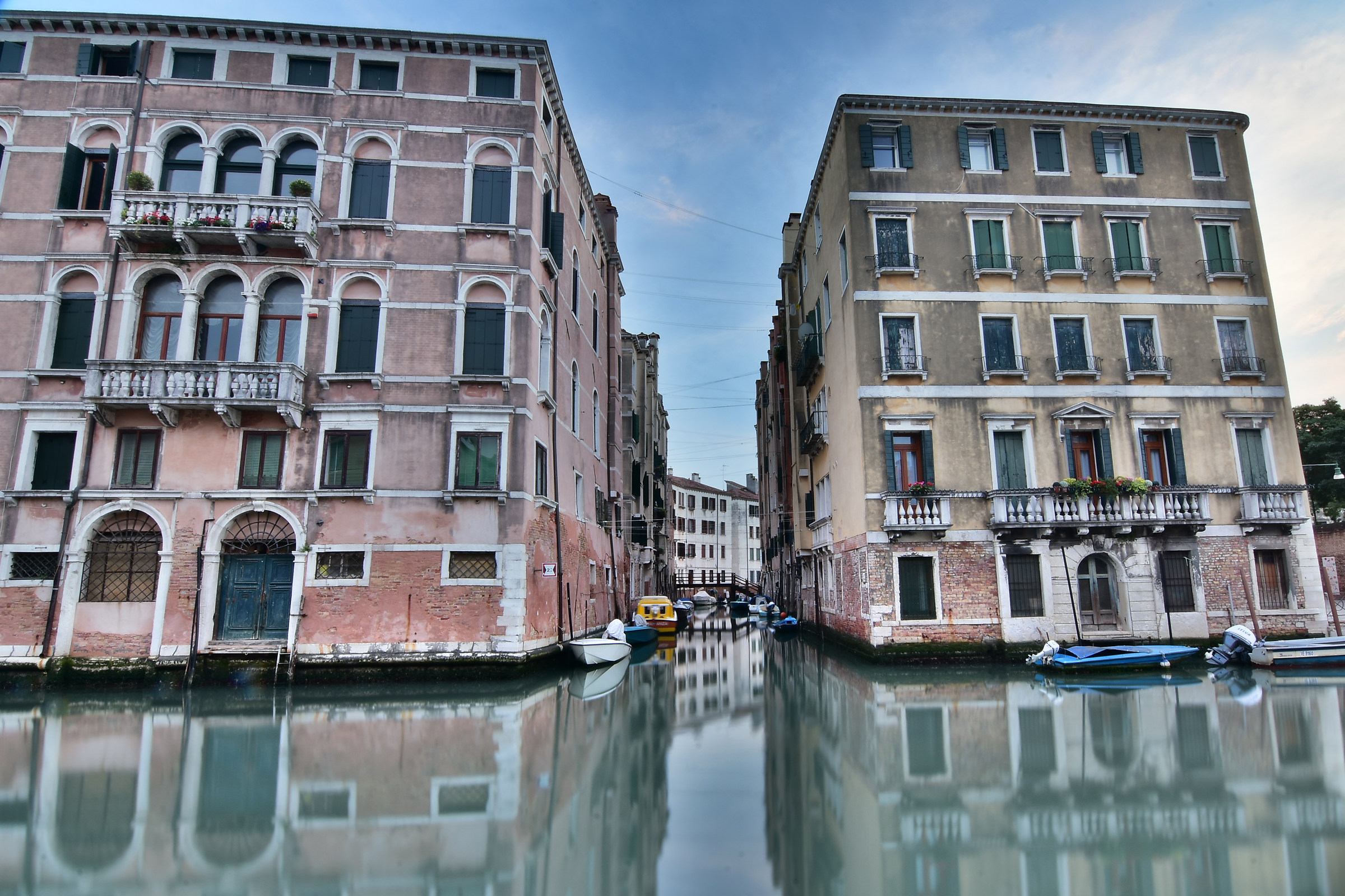 Glimpse of buildings