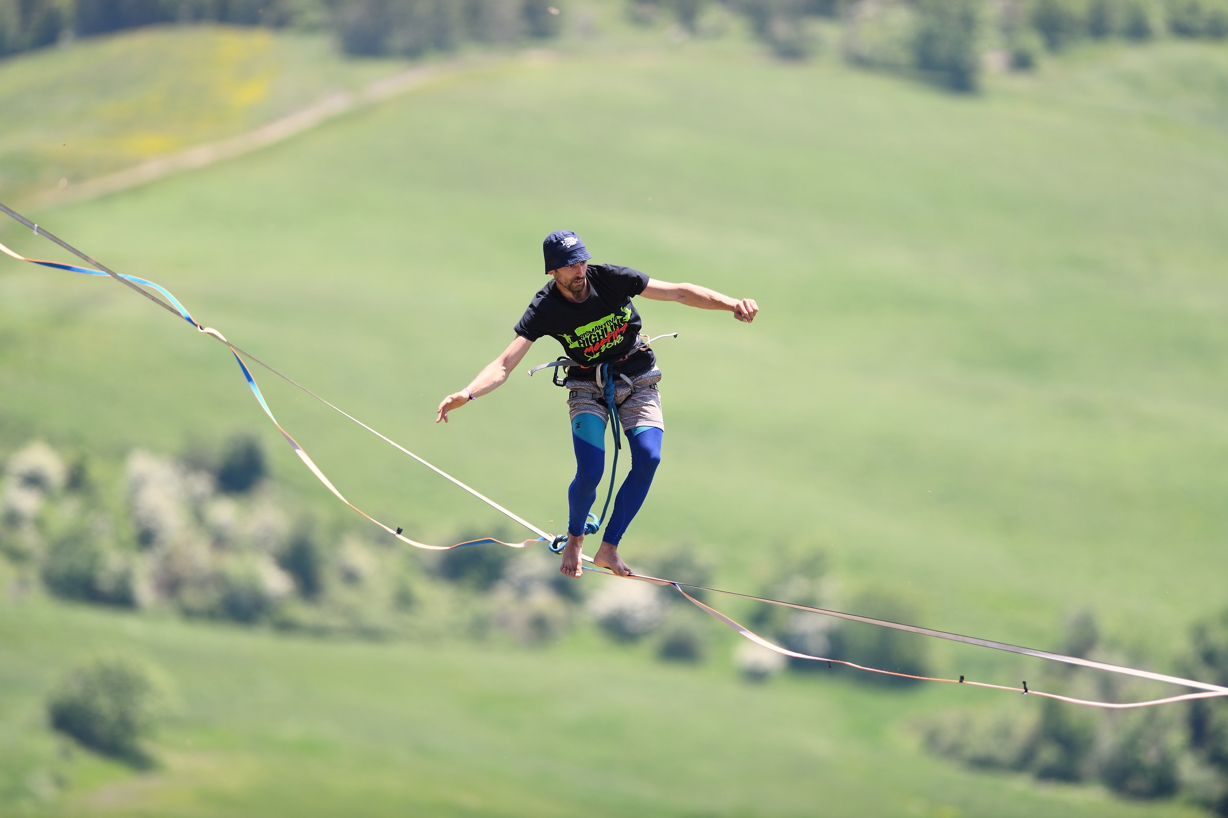 Slackline, Pietra di Bismantova.