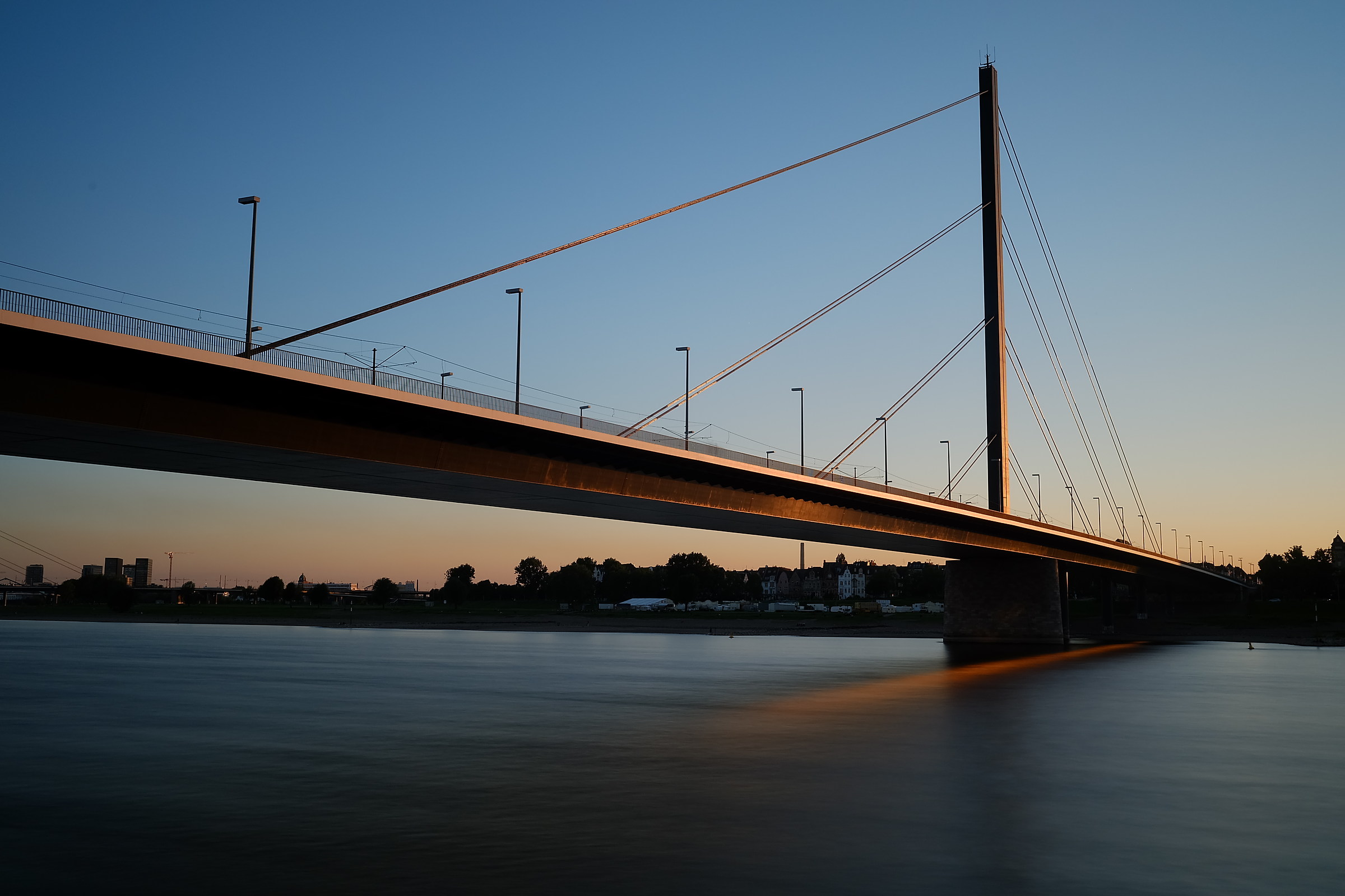 Sunset along the bridge