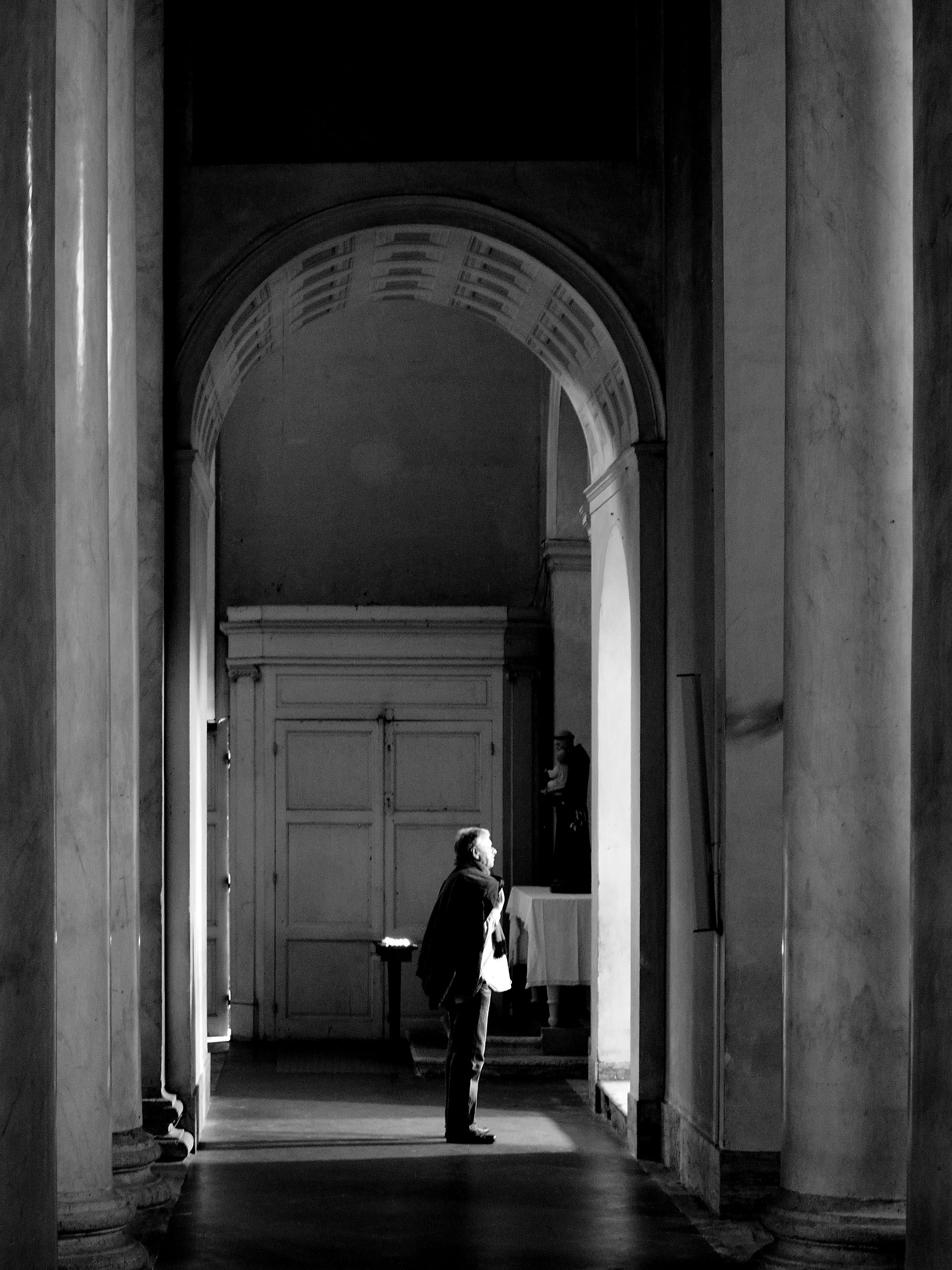 The Cathedral of Montalcino monochrome