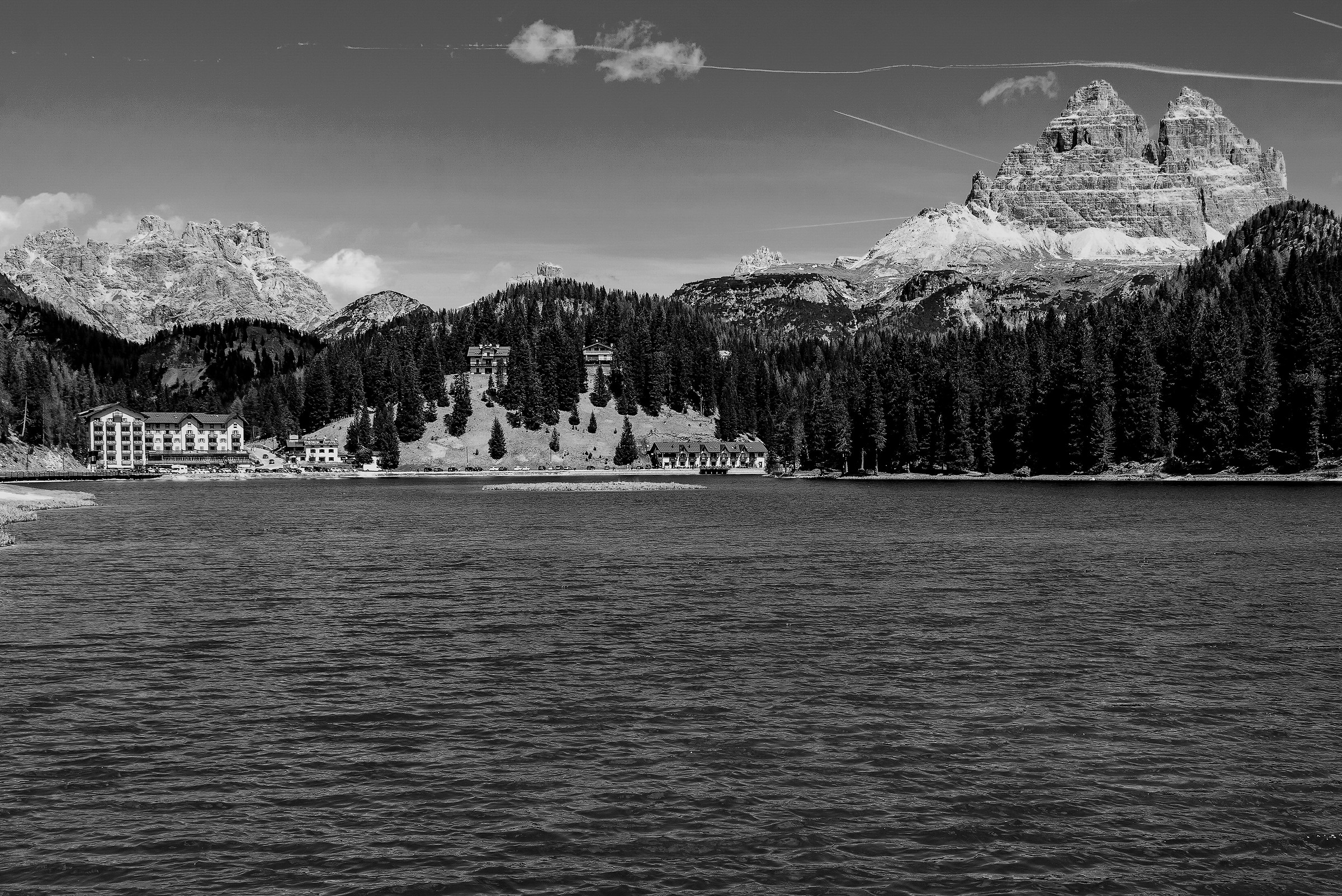Misurina, tops of Lavaredo, a classic in the classic B&W