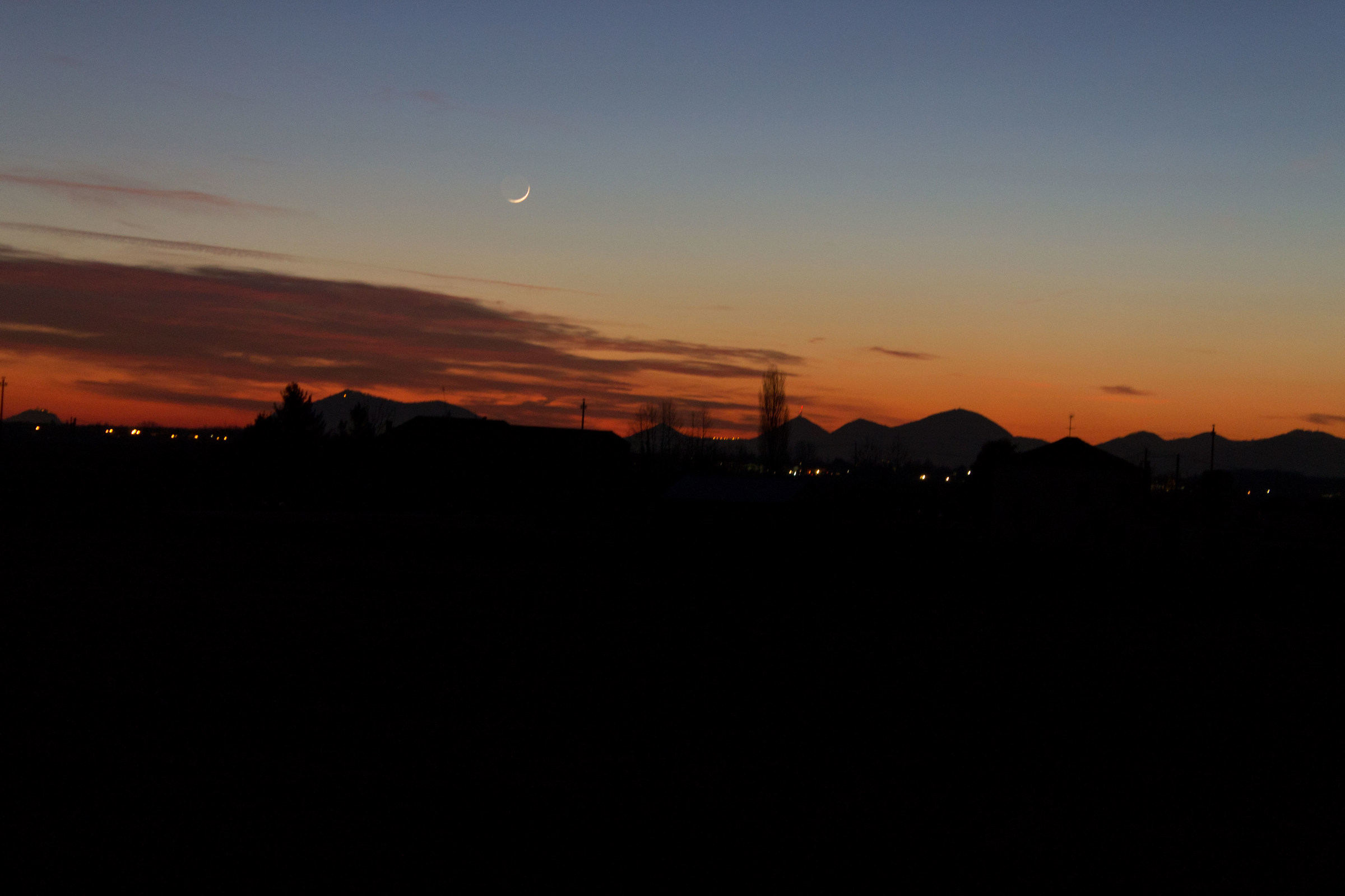 Sunset with Moon
