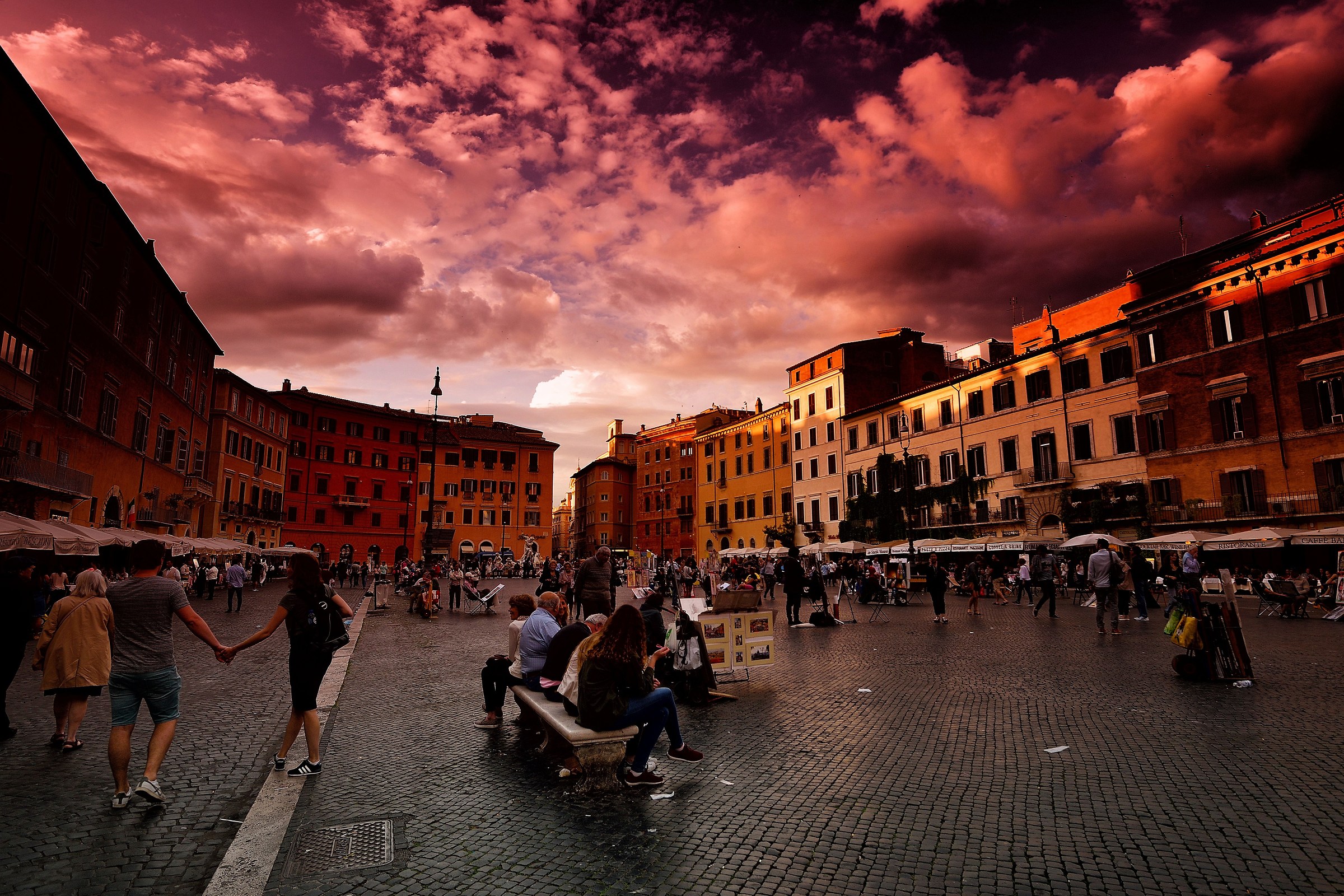 Piazza Navona at sunset