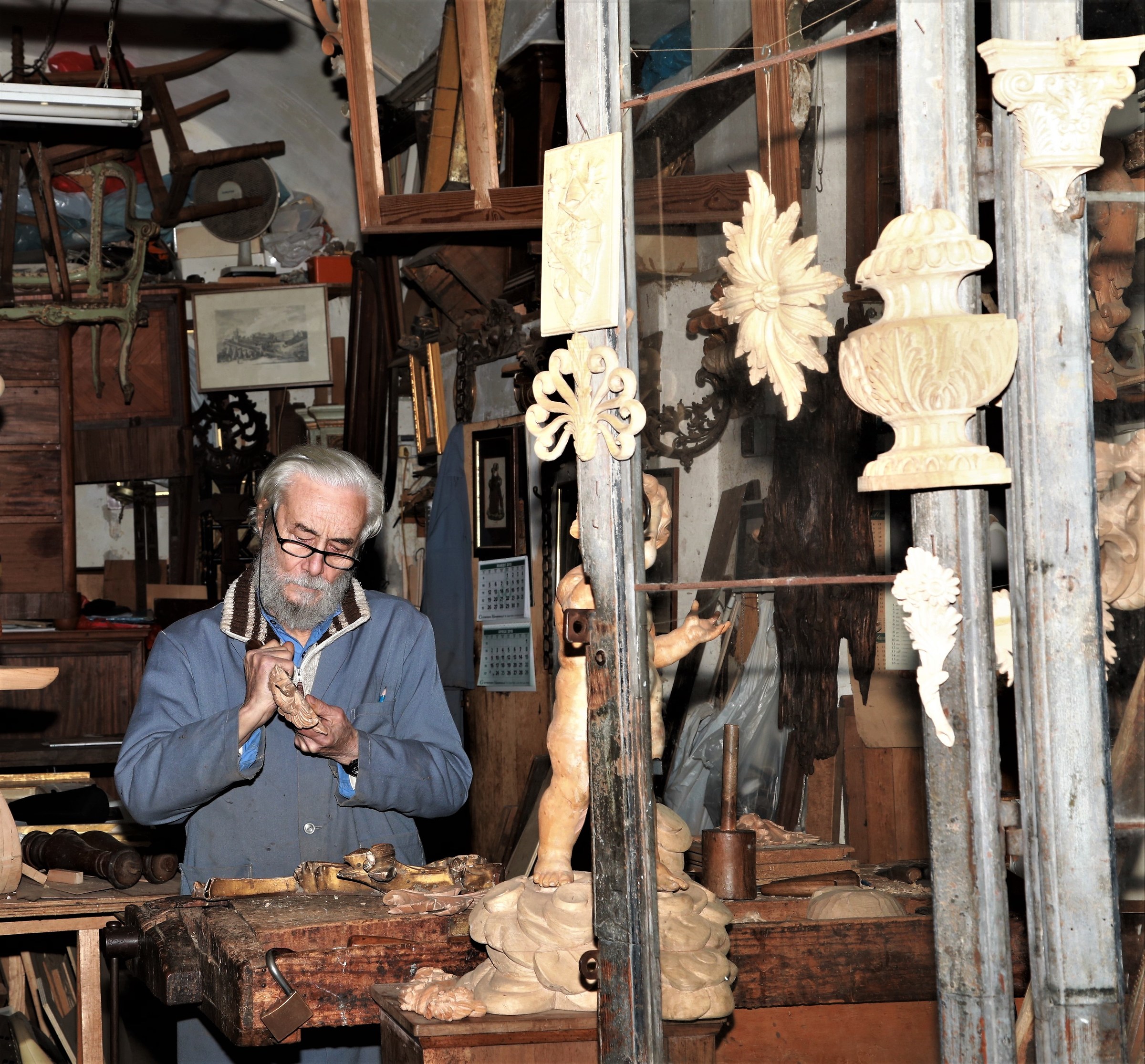 My brother, one of the last craftsmen in Naples