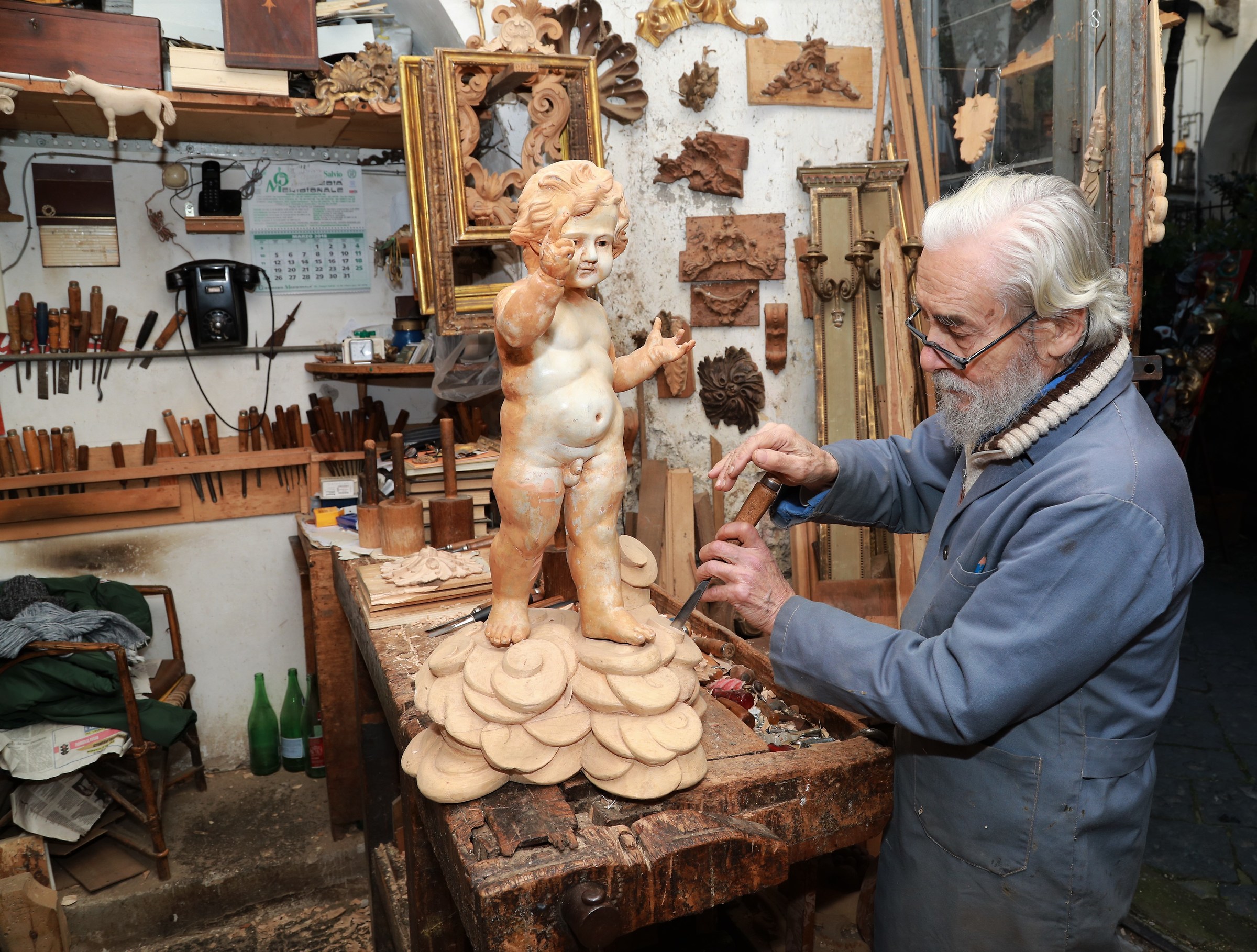 My brother, one of the last craftsmen in Naples